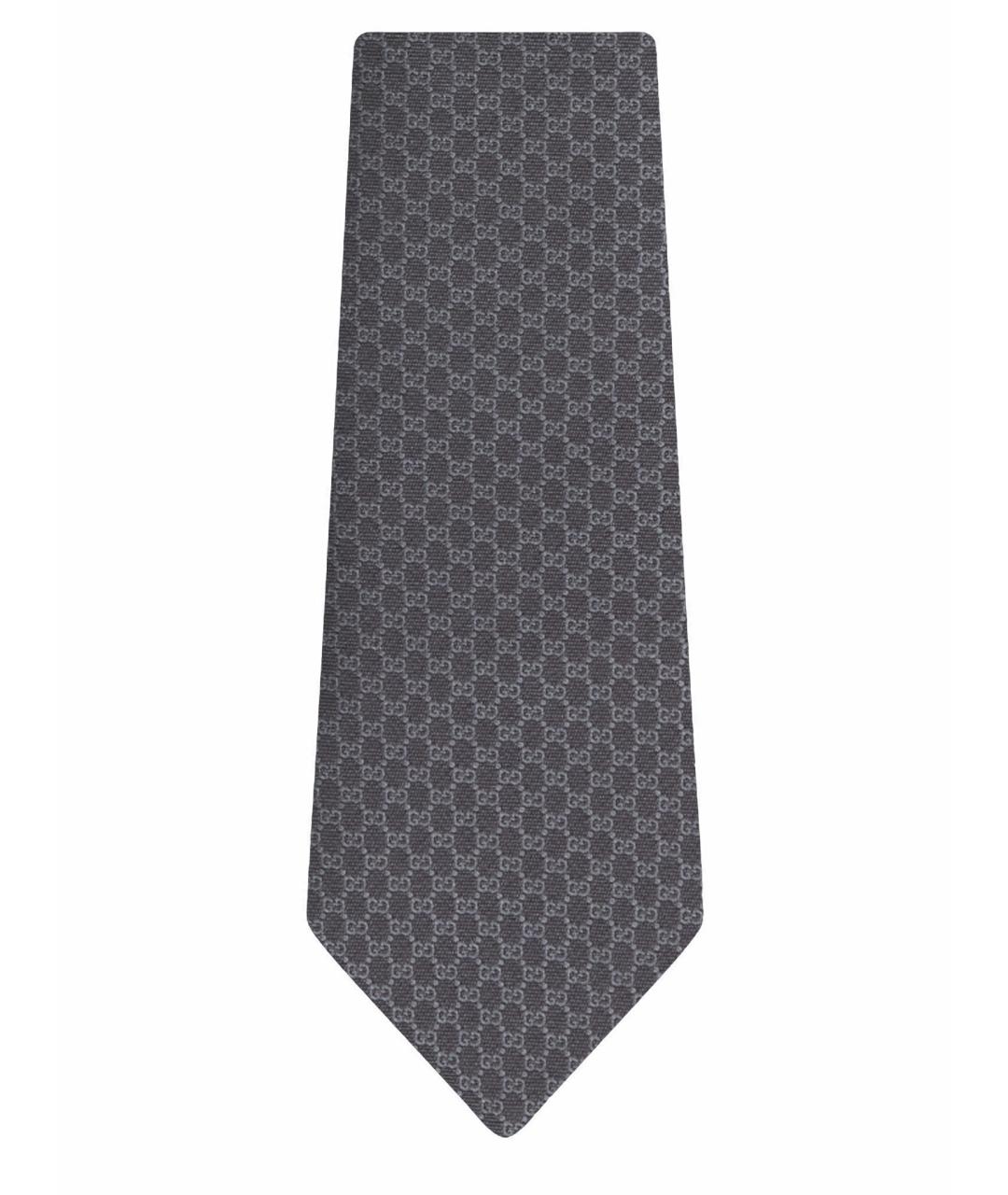 GUCCI Серый шелковый галстук, фото 1