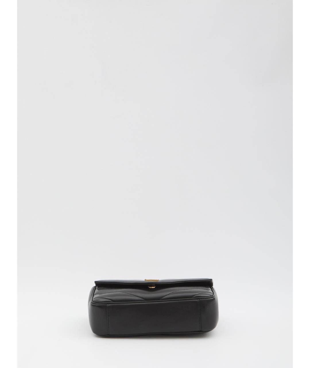 SAINT LAURENT Черная кожаная сумка через плечо, фото 3