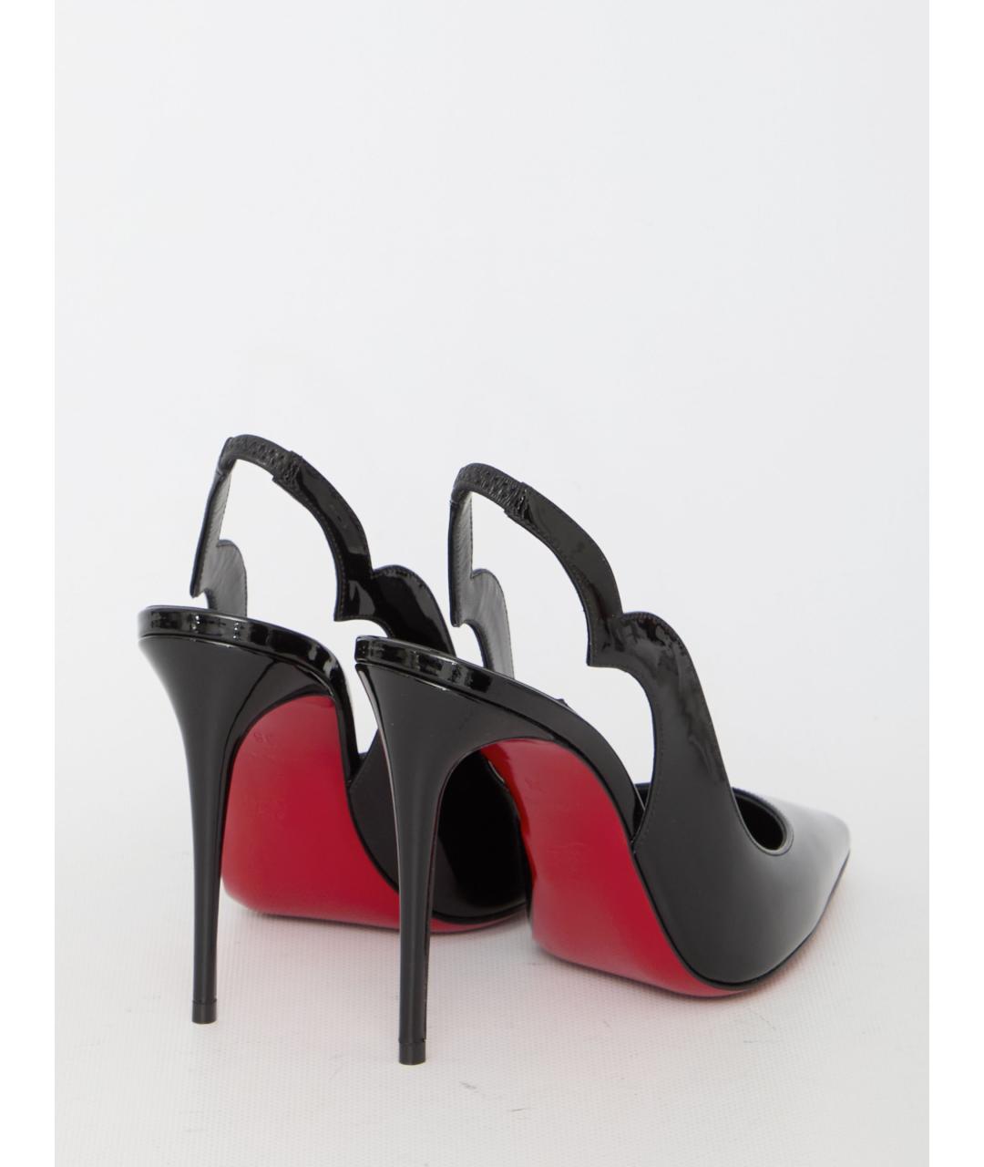 CHRISTIAN LOUBOUTIN Черные кожаные туфли, фото 3