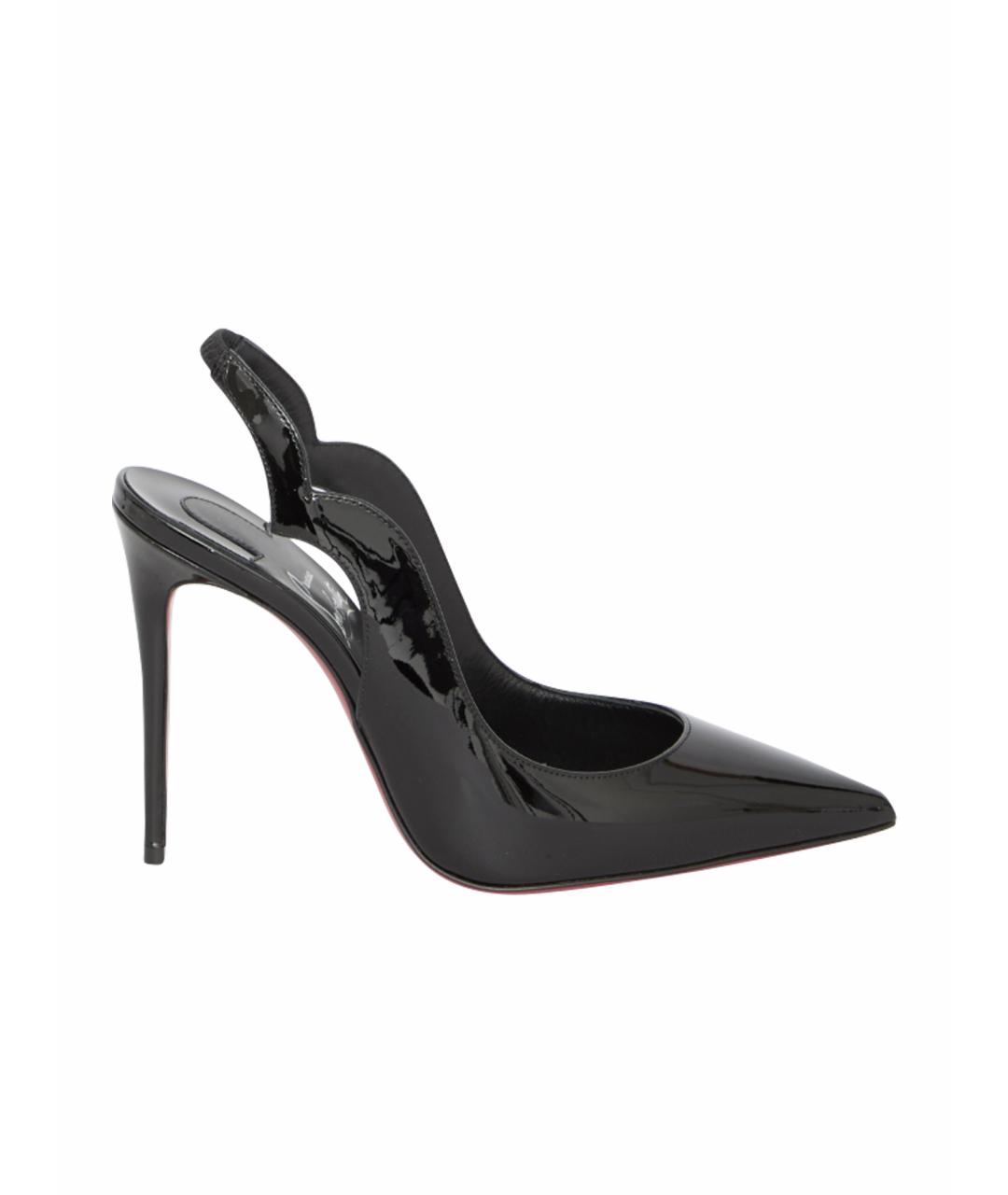 CHRISTIAN LOUBOUTIN Черные кожаные туфли, фото 1