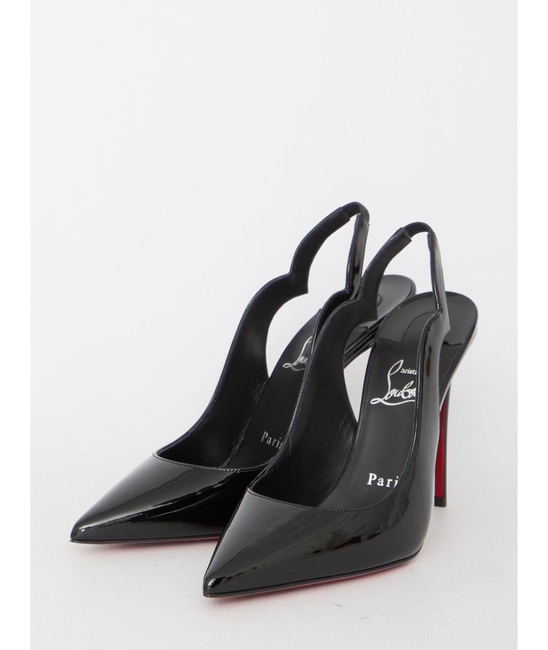 CHRISTIAN LOUBOUTIN Черные кожаные туфли, фото 2