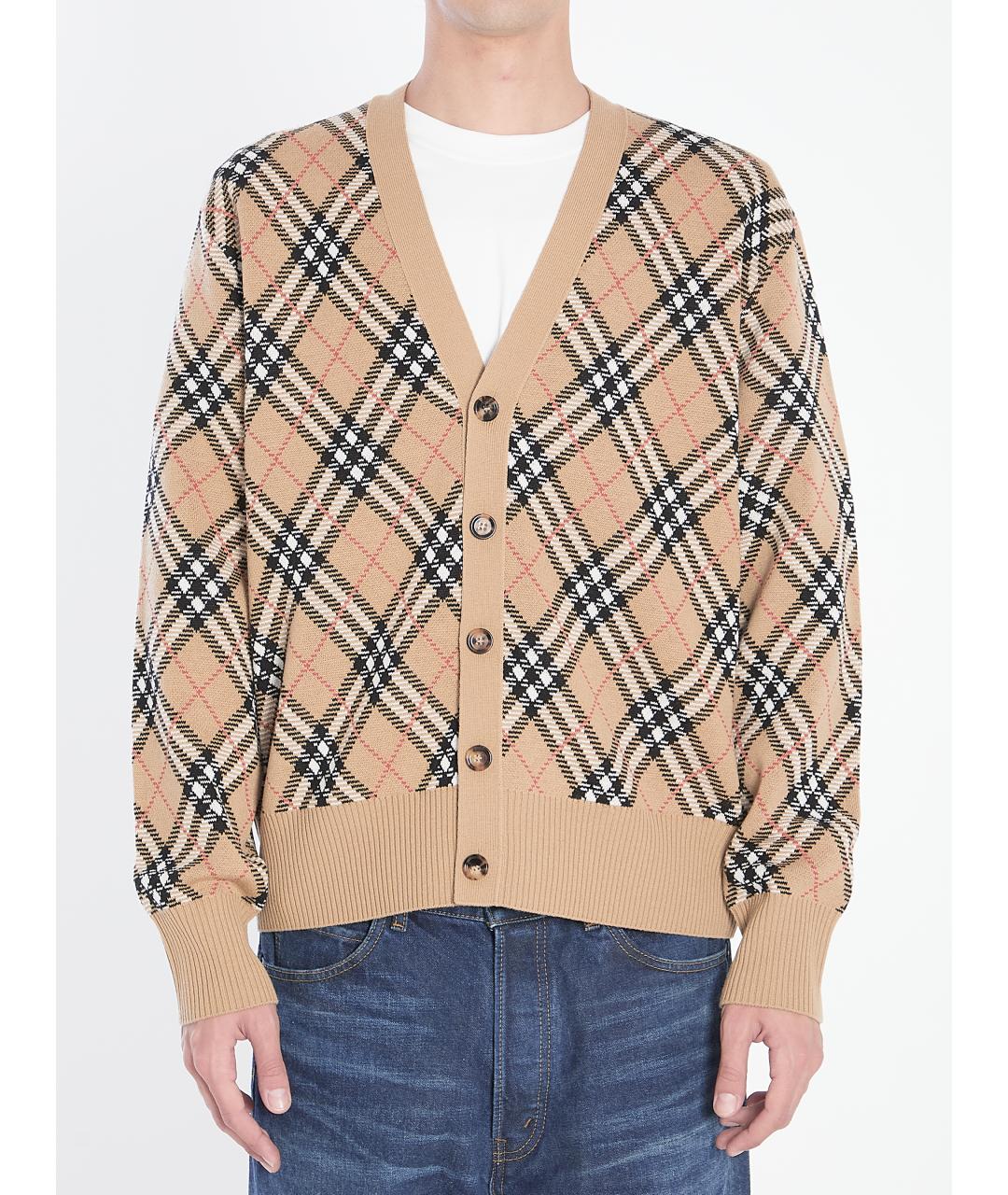 BURBERRY Бежевый шерстяной кардиган, фото 2