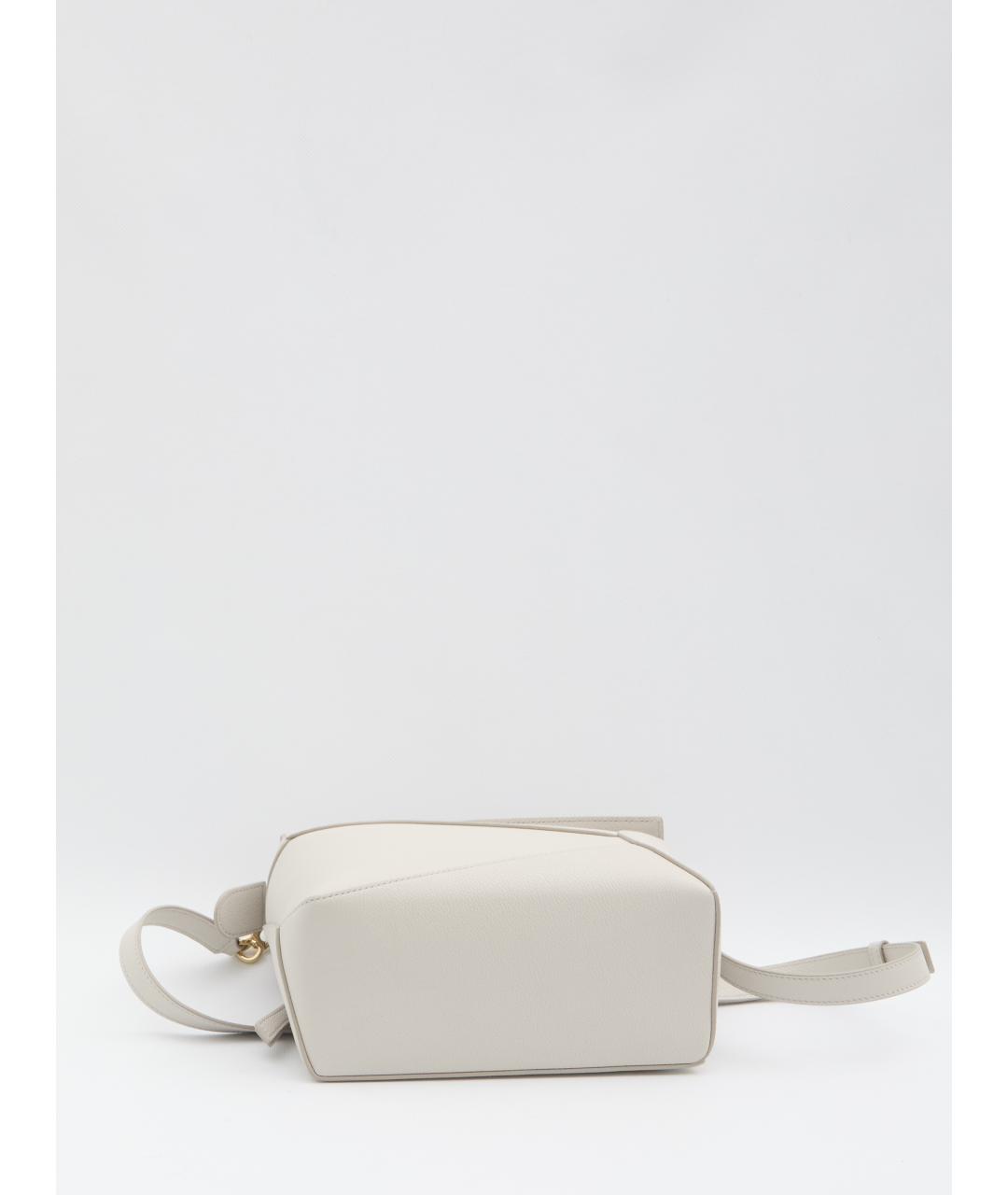 LOEWE Бежевая кожаная сумка через плечо, фото 4