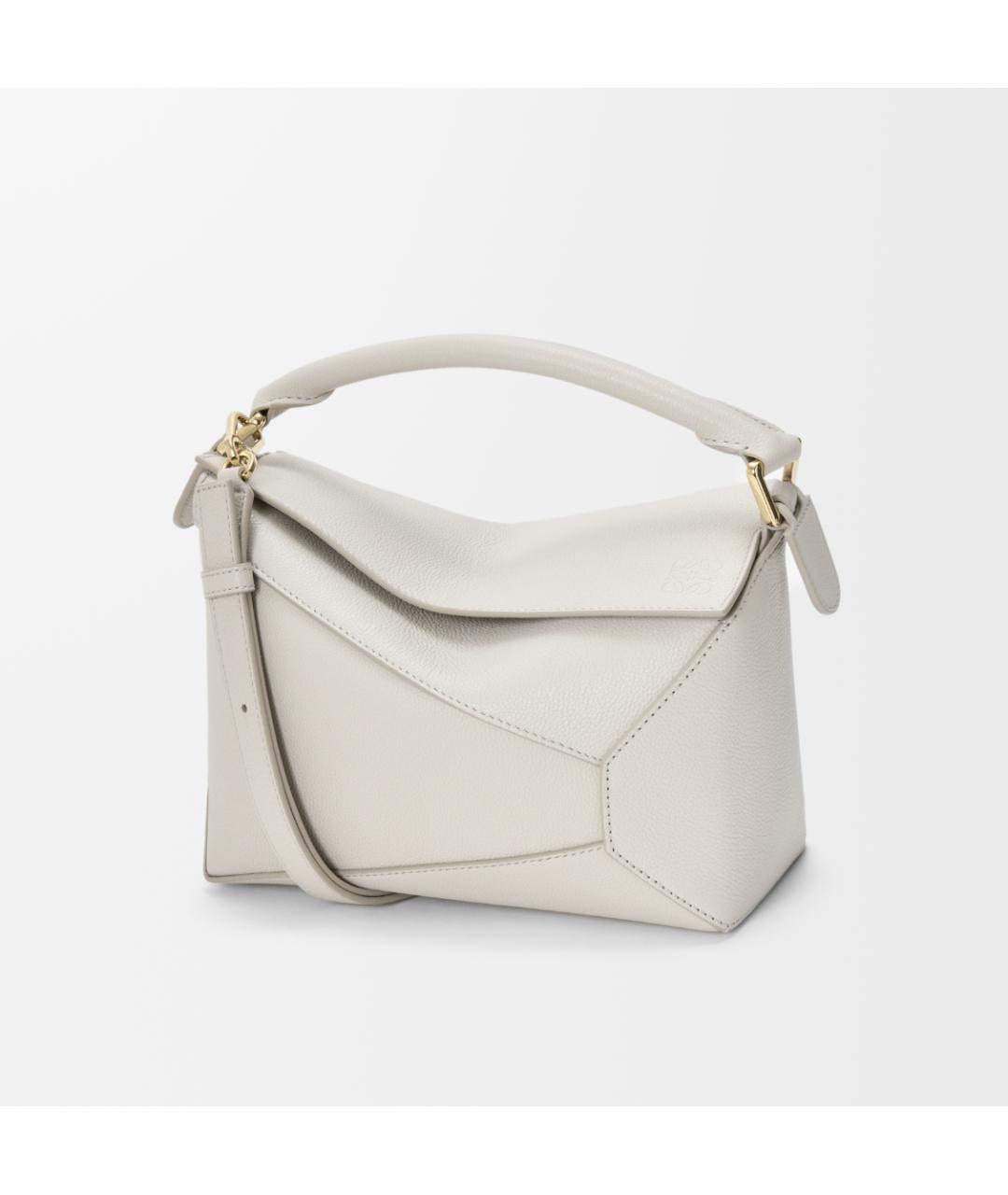 LOEWE Бежевая кожаная сумка через плечо, фото 6