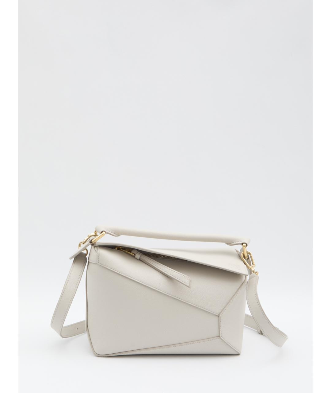 LOEWE Бежевая кожаная сумка через плечо, фото 2