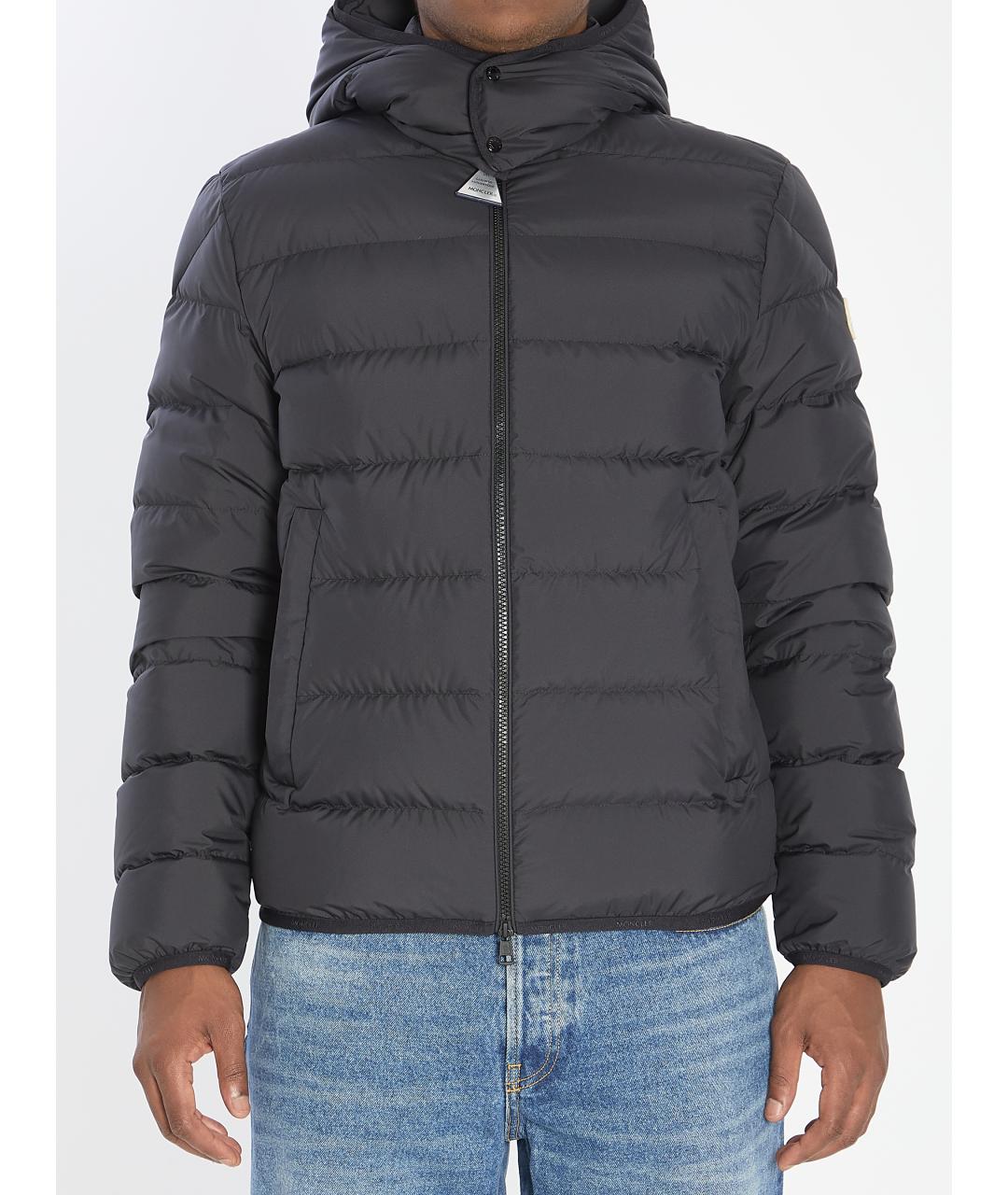 MONCLER Черная полиэстеровая куртка, фото 2