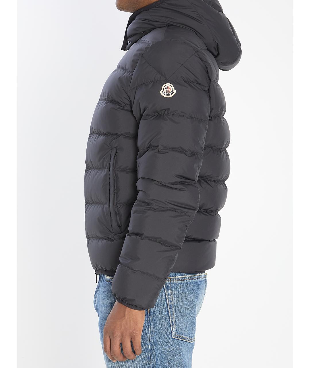 MONCLER Черная полиэстеровая куртка, фото 4