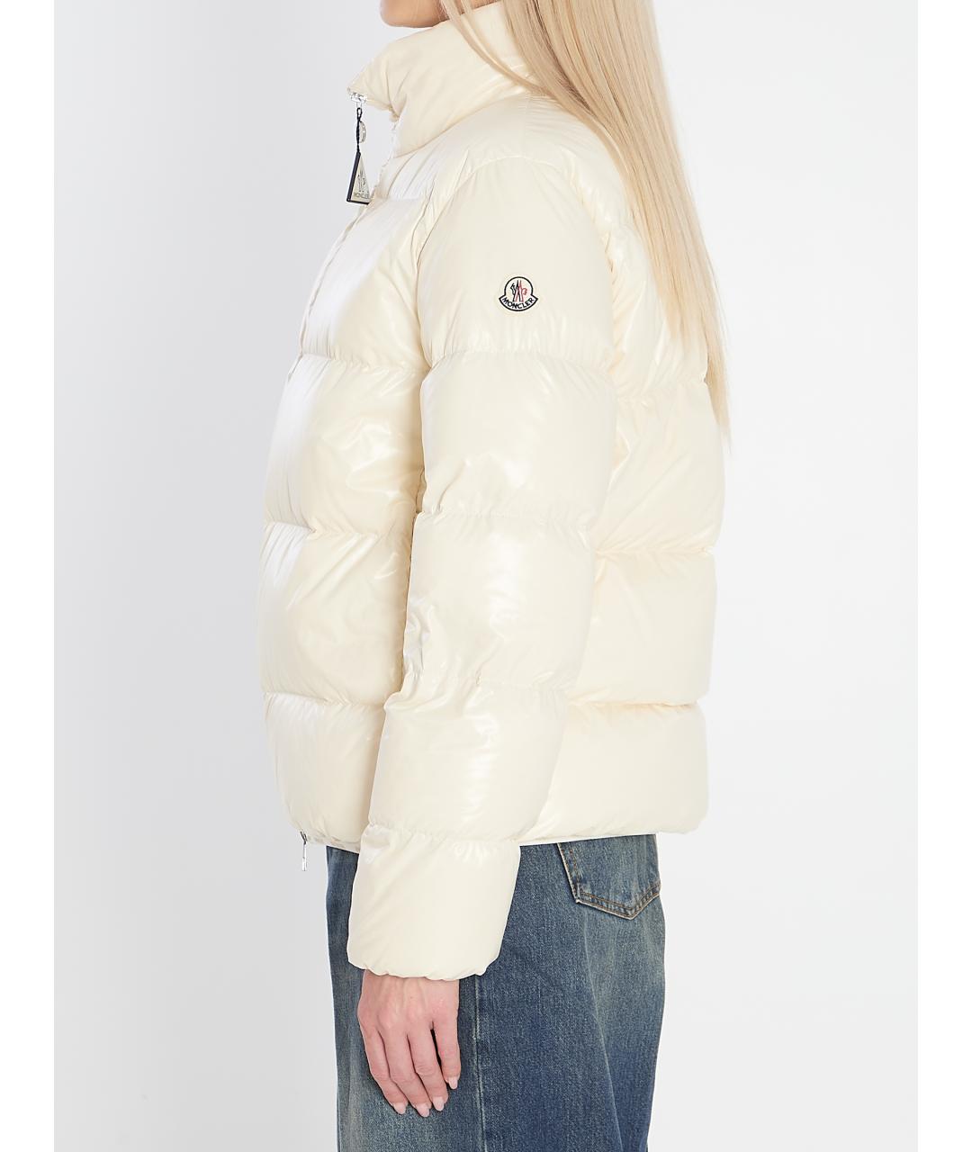 MONCLER Белая полиамидовая куртка, фото 4