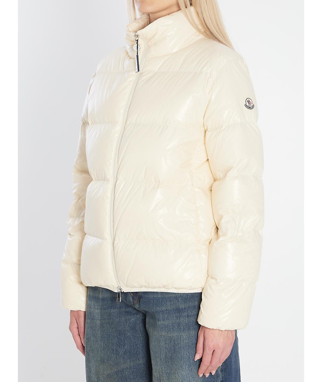 MONCLER Белая полиамидовая куртка, фото 3