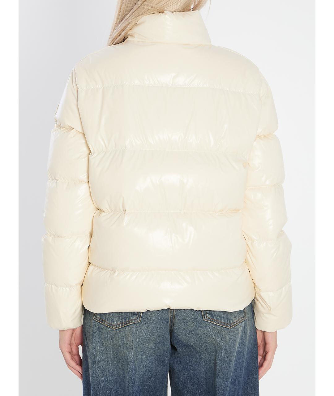 MONCLER Белая полиамидовая куртка, фото 5