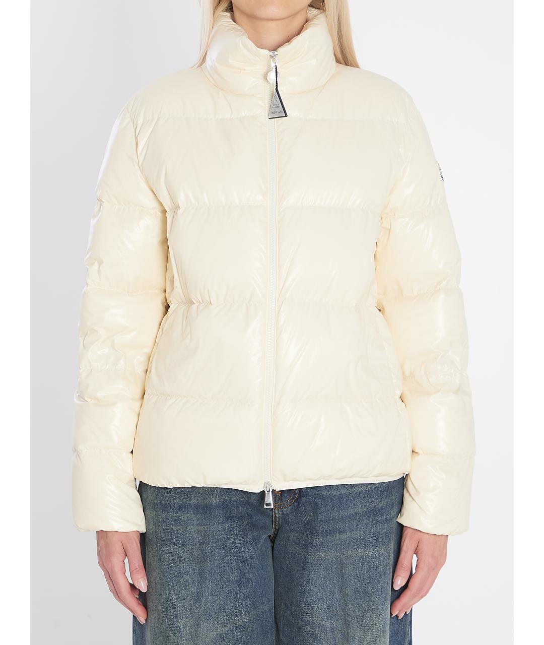 MONCLER Белая полиамидовая куртка, фото 2