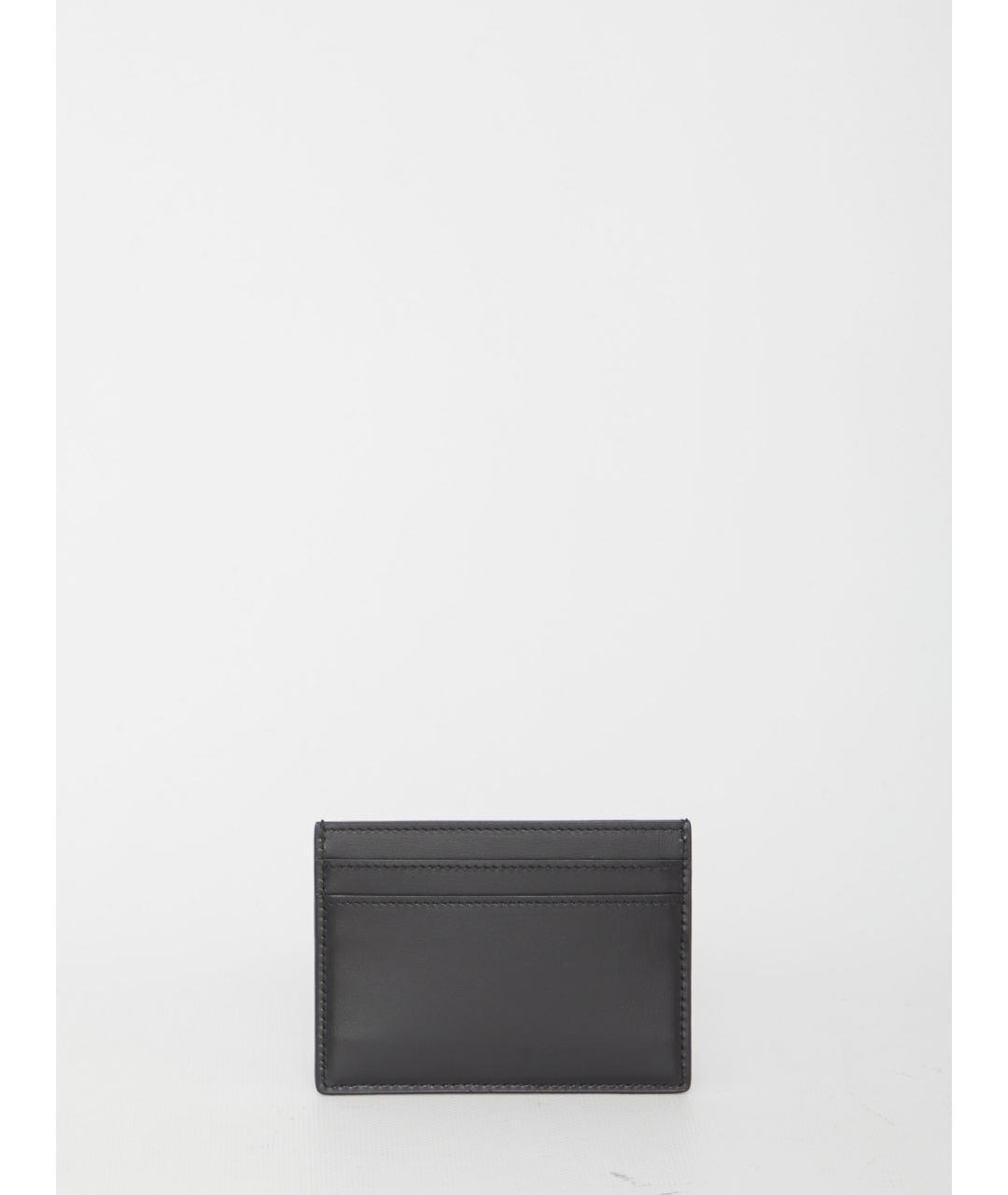 SAINT LAURENT Черный кожаный кардхолдер, фото 2
