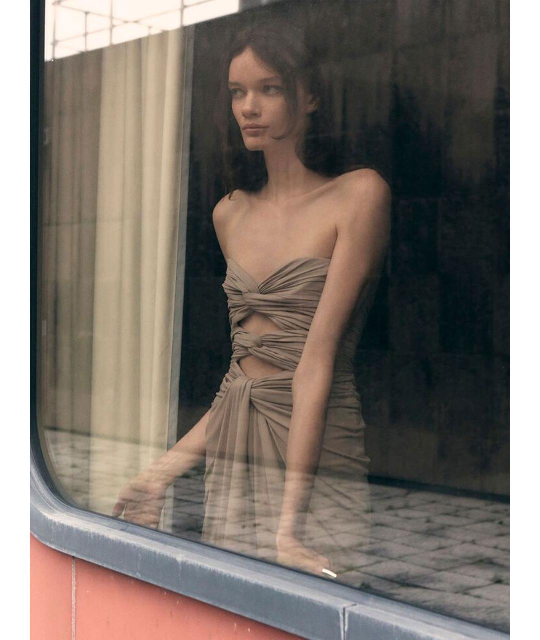 SAINT LAURENT Розовое вискозное коктейльное платье, фото 3