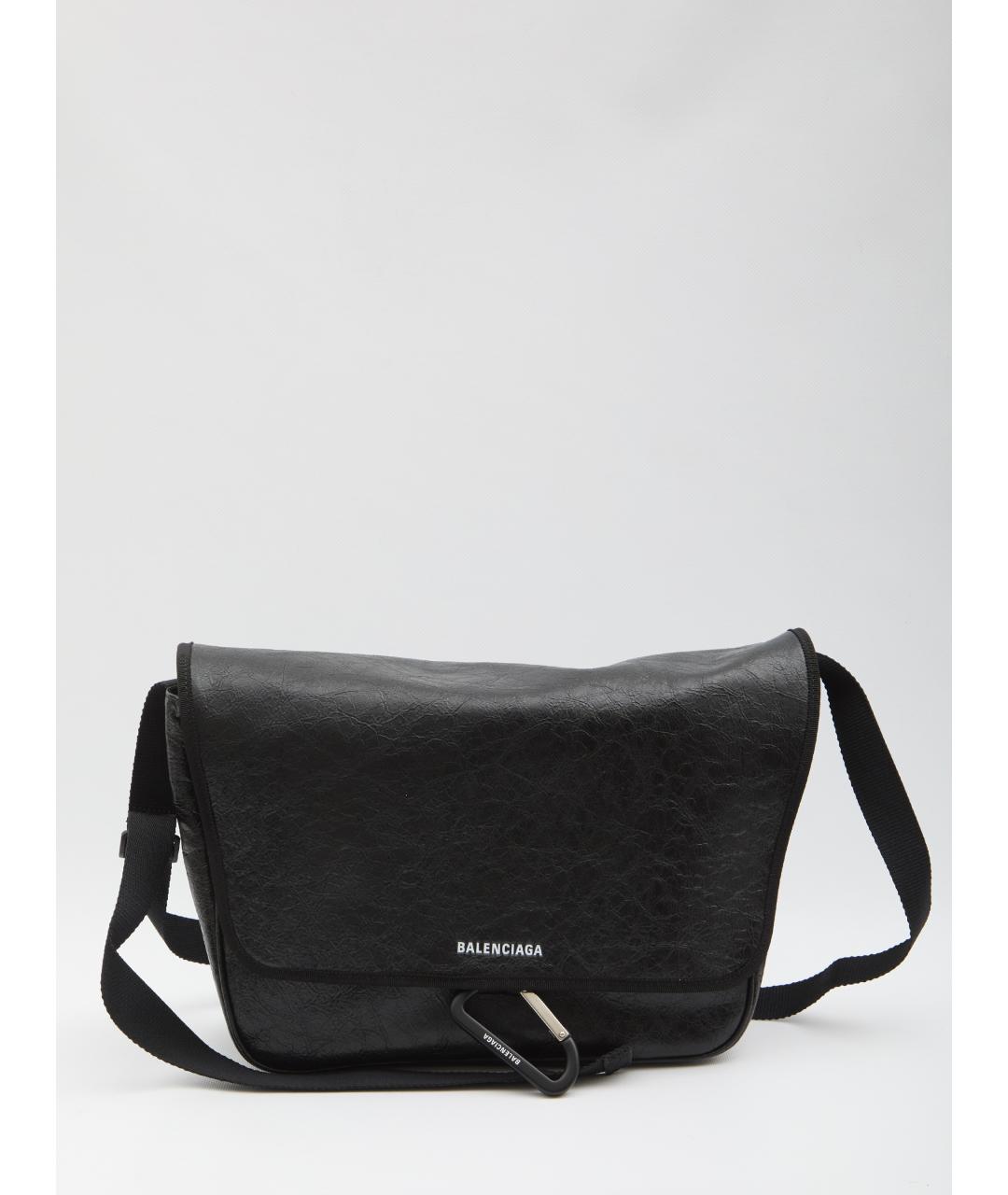 BALENCIAGA Черная кожаная сумка на плечо, фото 2