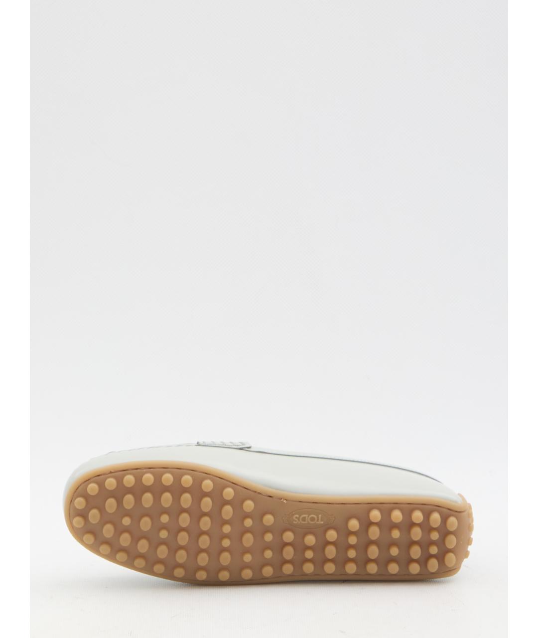 TOD'S Серые кожаные мокасины, фото 4