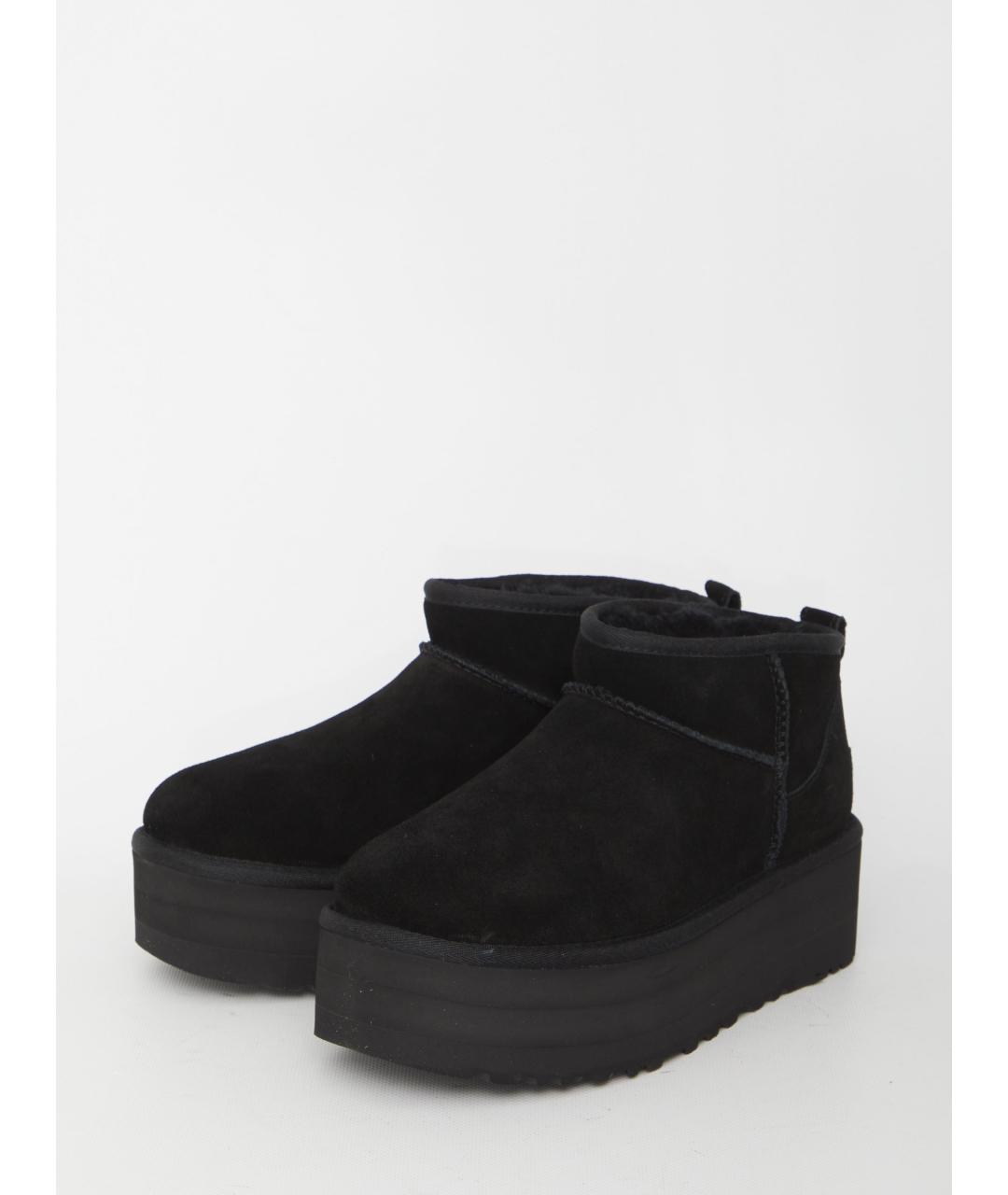 UGG AUSTRALIA Черные замшевые ботинки, фото 2