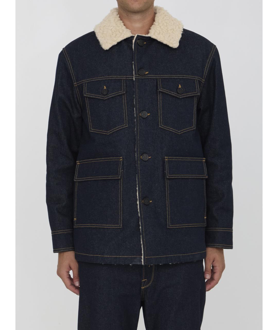 GOLDEN GOOSE DELUXE BRAND Синяя хлопковая куртка, фото 2