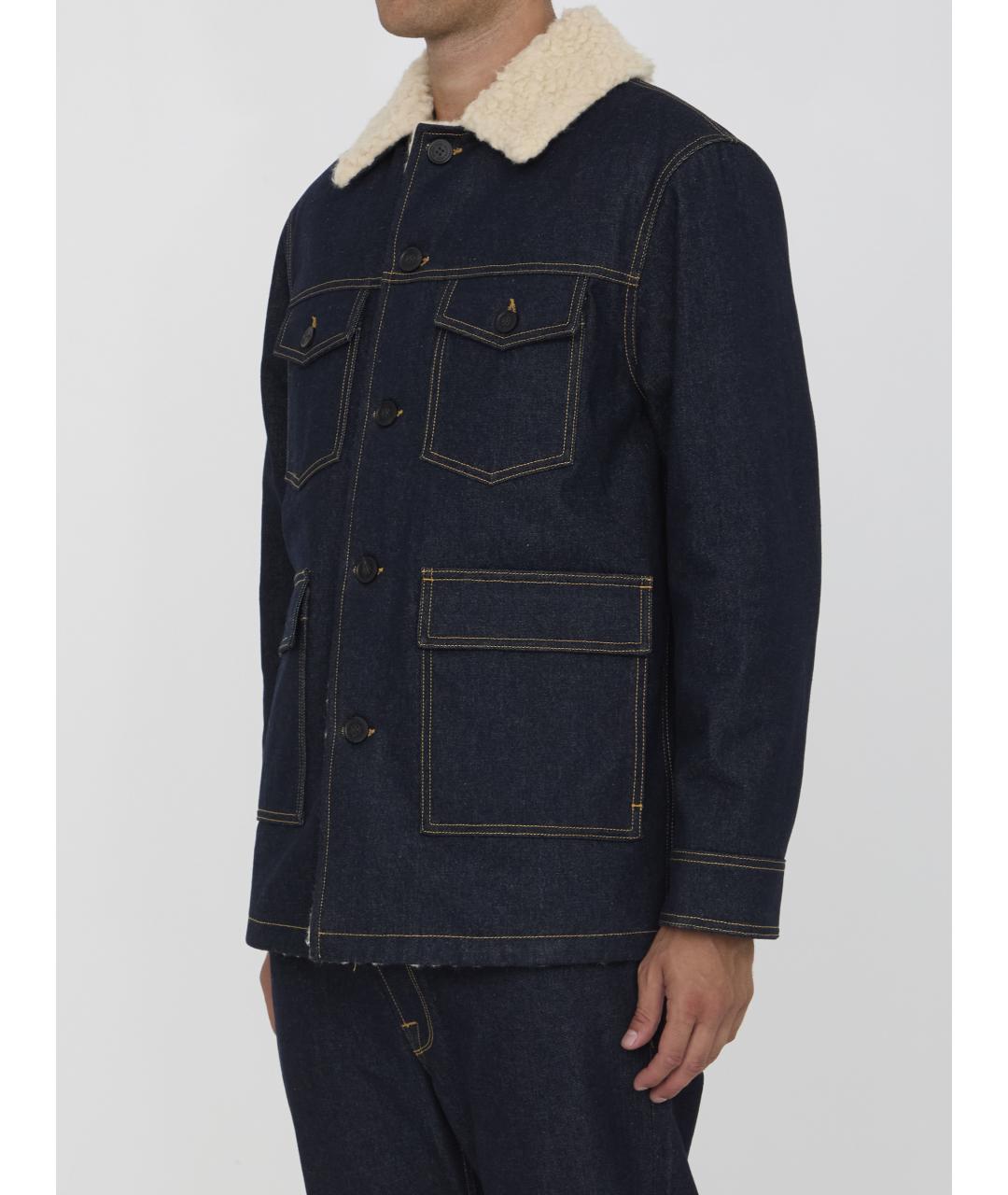 GOLDEN GOOSE DELUXE BRAND Синяя хлопковая куртка, фото 3