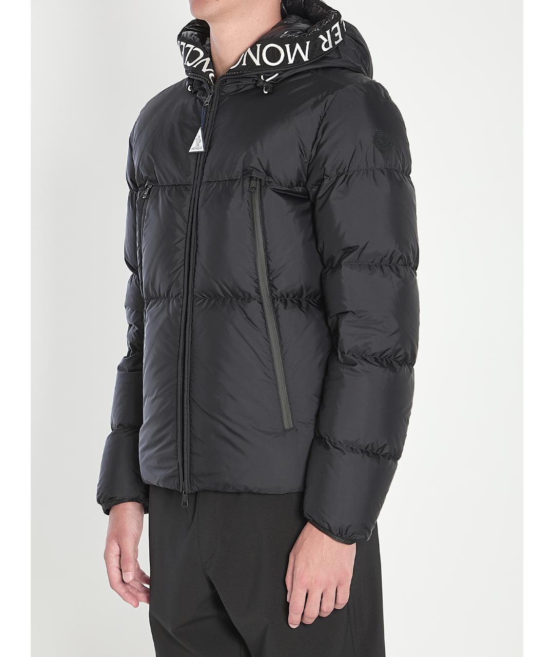 MONCLER Черная полиамидовая куртка, фото 3