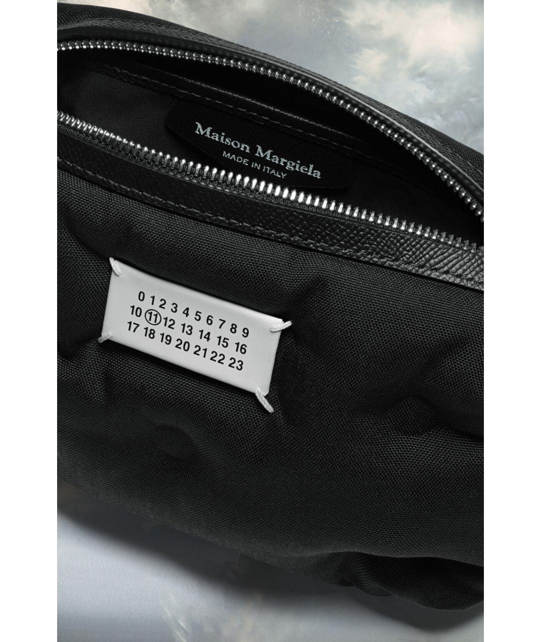 MAISON MARGIELA Черная синтетическая поясная сумка, фото 3