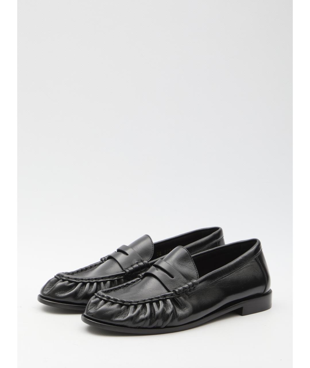 SAINT LAURENT Черные кожаные лоферы, фото 2