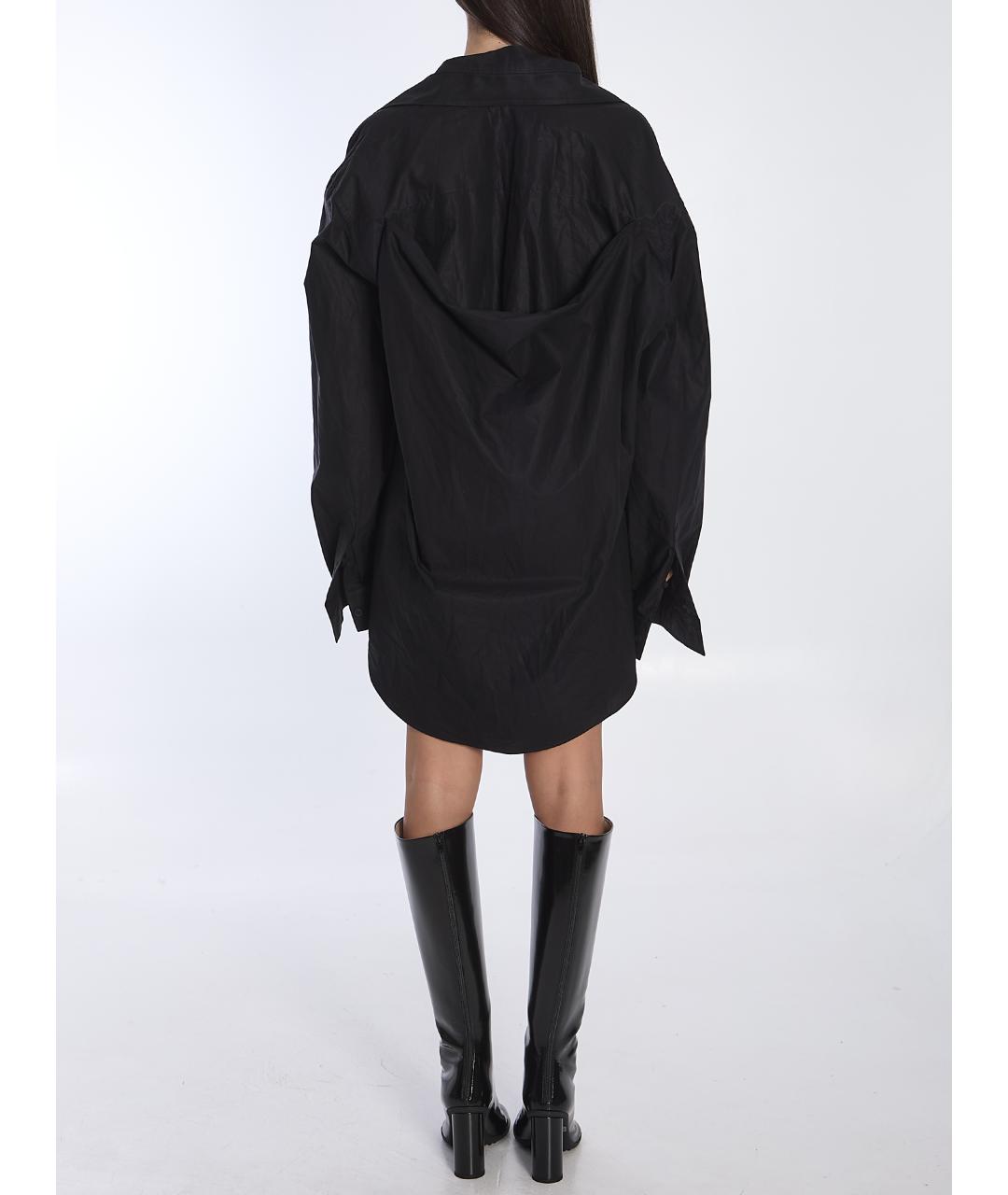 BALENCIAGA Черное хлопковое повседневное платье, фото 4