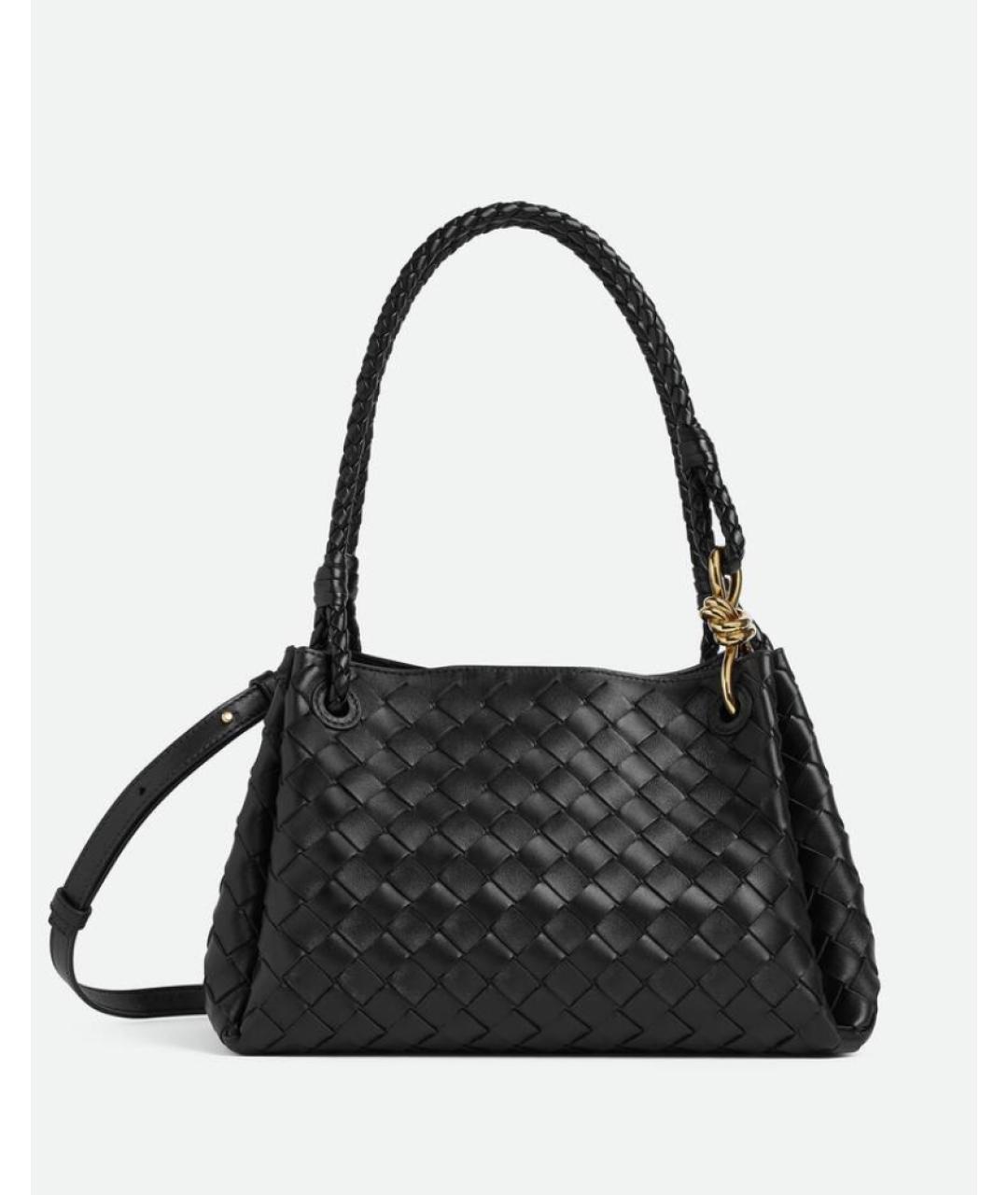 BOTTEGA VENETA Черная кожаная сумка тоут, фото 6
