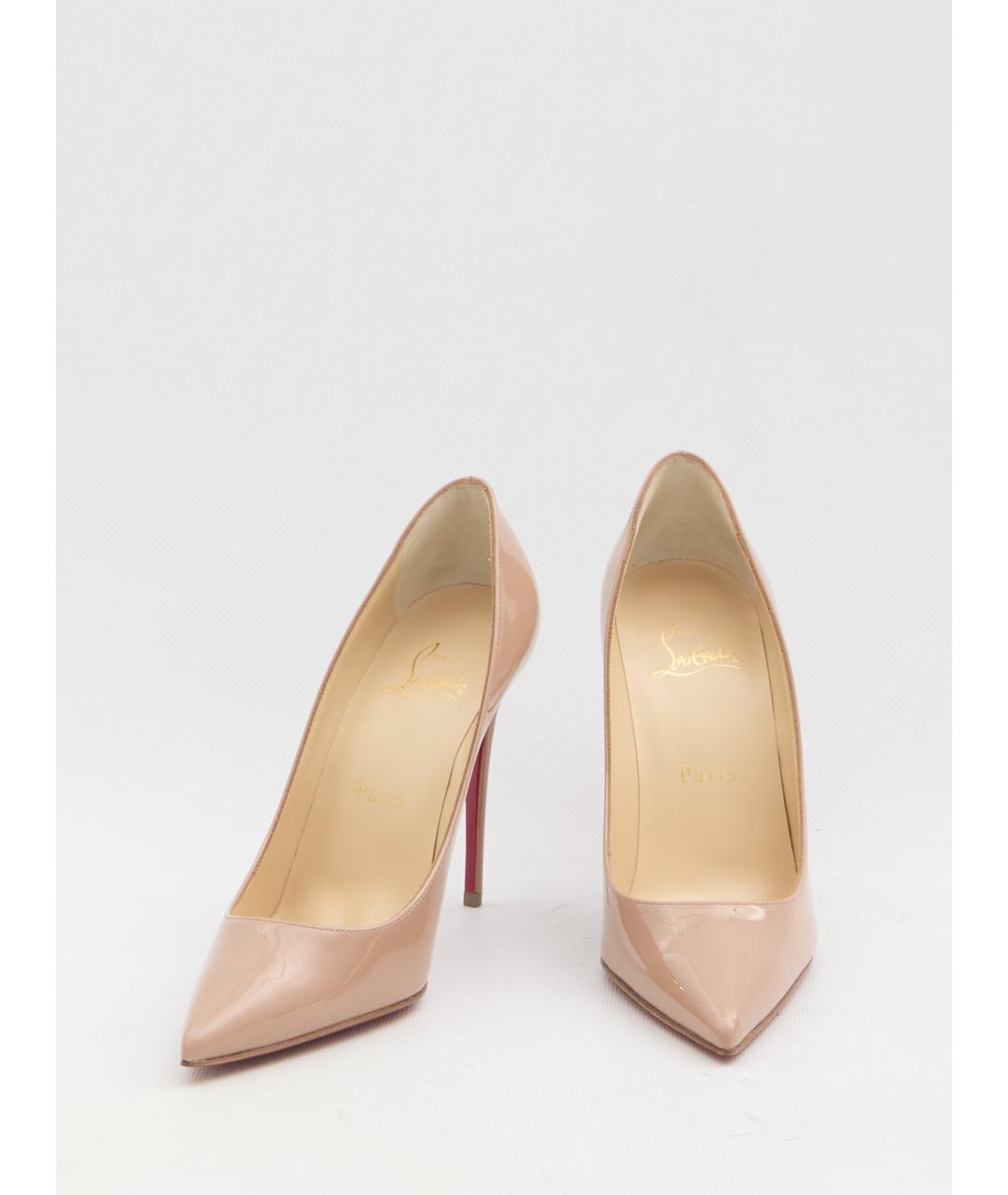 CHRISTIAN LOUBOUTIN Розовые кожаные туфли, фото 5