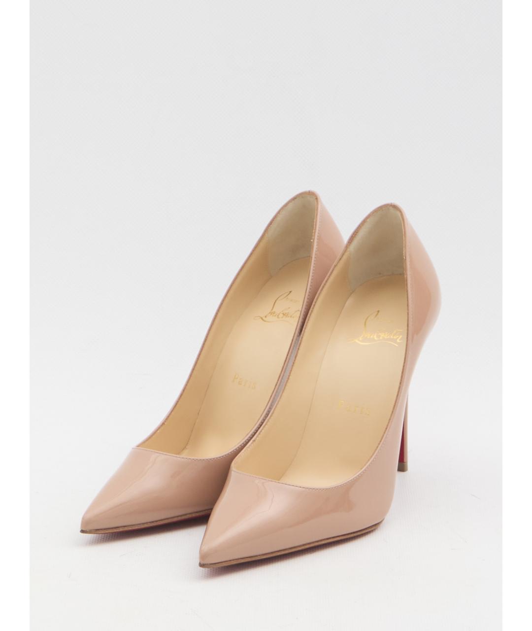 CHRISTIAN LOUBOUTIN Розовые кожаные туфли, фото 2