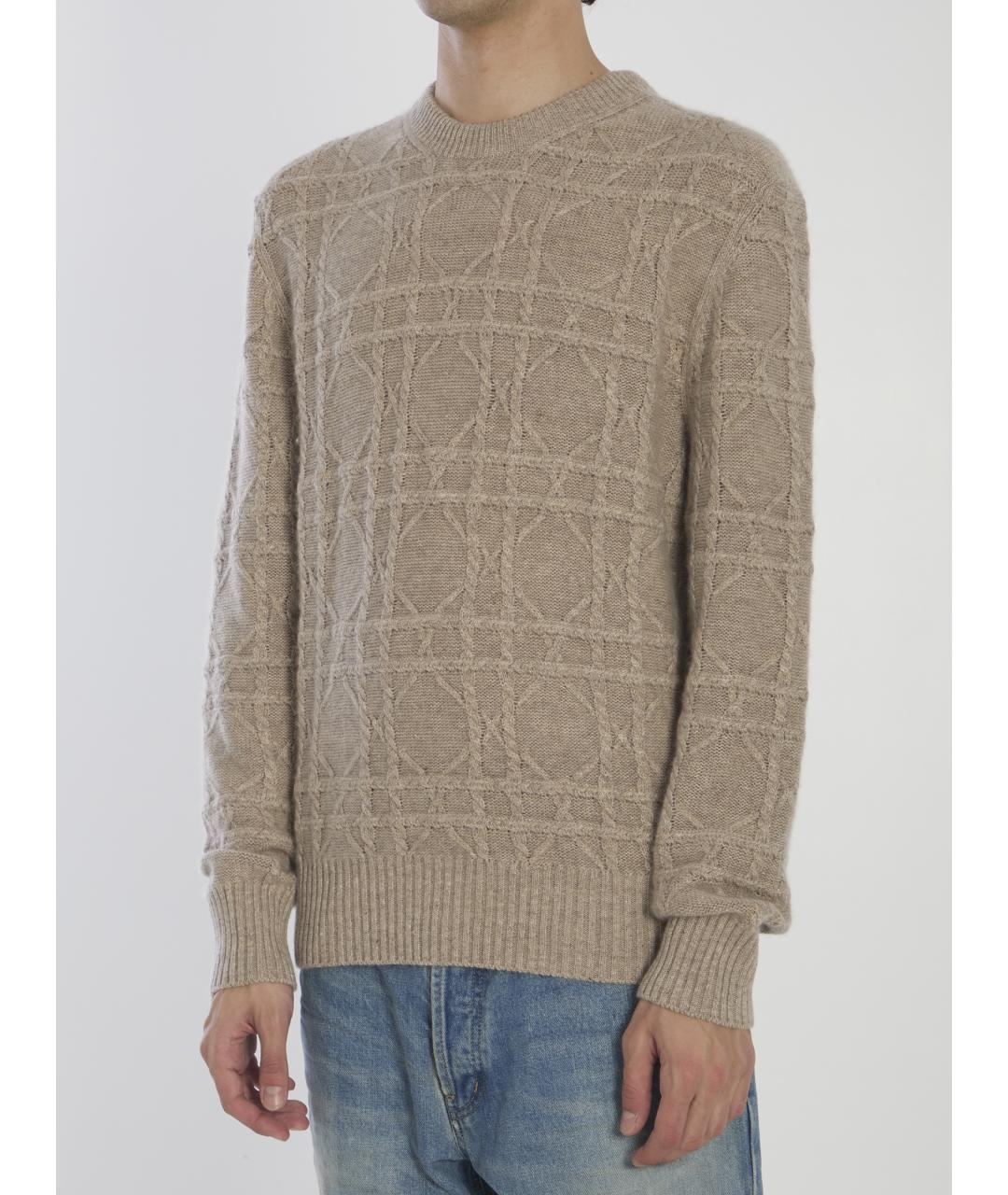 CHRISTIAN DIOR Бежевый льняной джемпер / свитер, фото 2