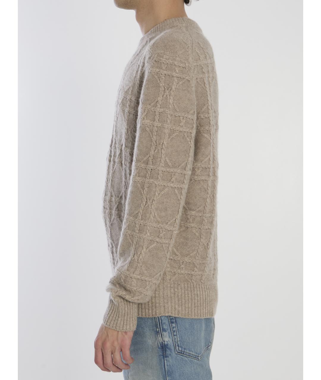 CHRISTIAN DIOR Бежевый льняной джемпер / свитер, фото 3