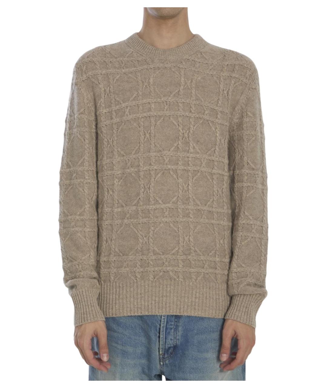 CHRISTIAN DIOR Бежевый льняной джемпер / свитер, фото 1