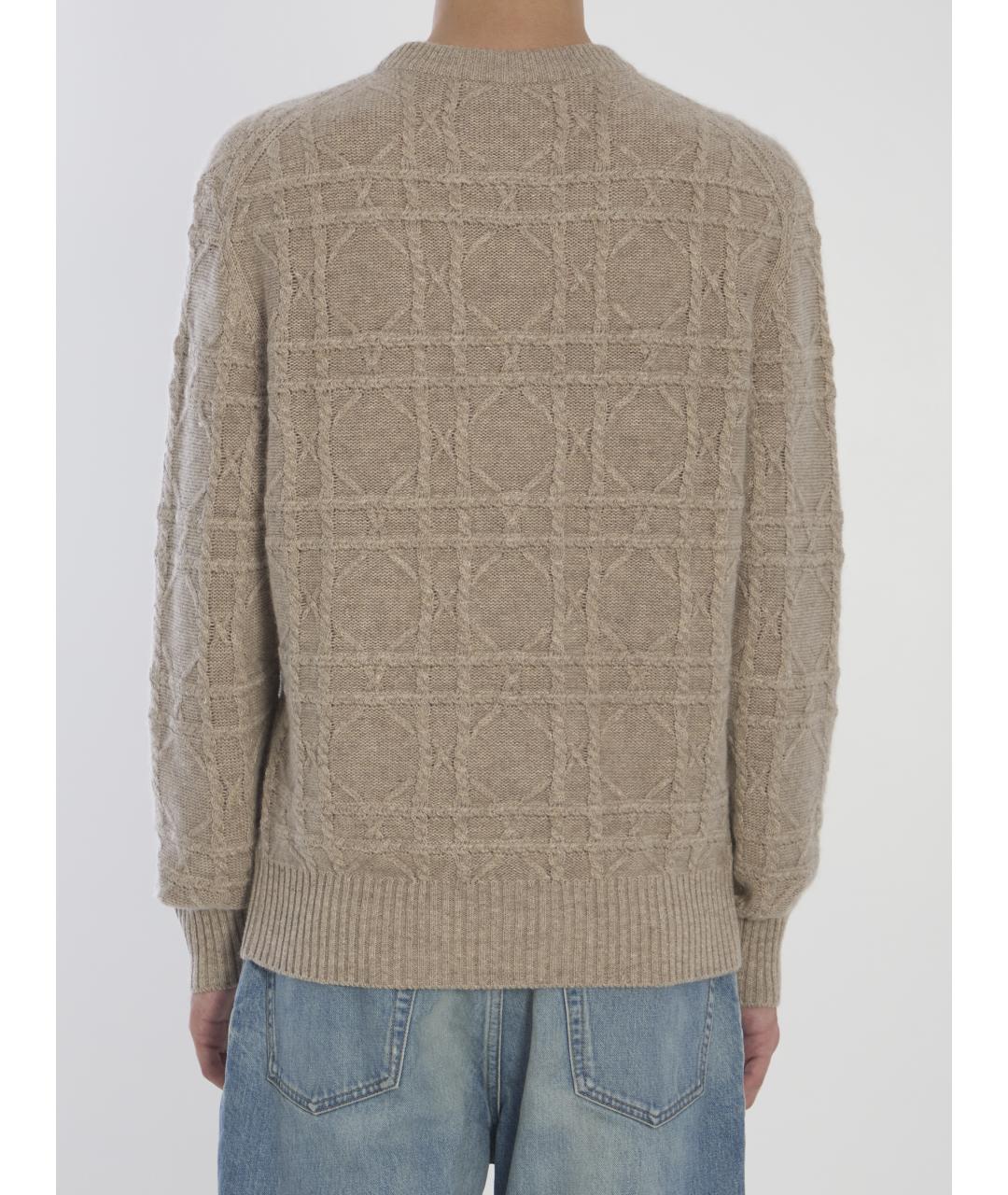 CHRISTIAN DIOR Бежевый льняной джемпер / свитер, фото 4