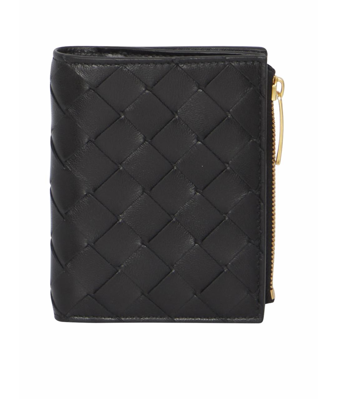 BOTTEGA VENETA Черный кожаный кошелек, фото 1
