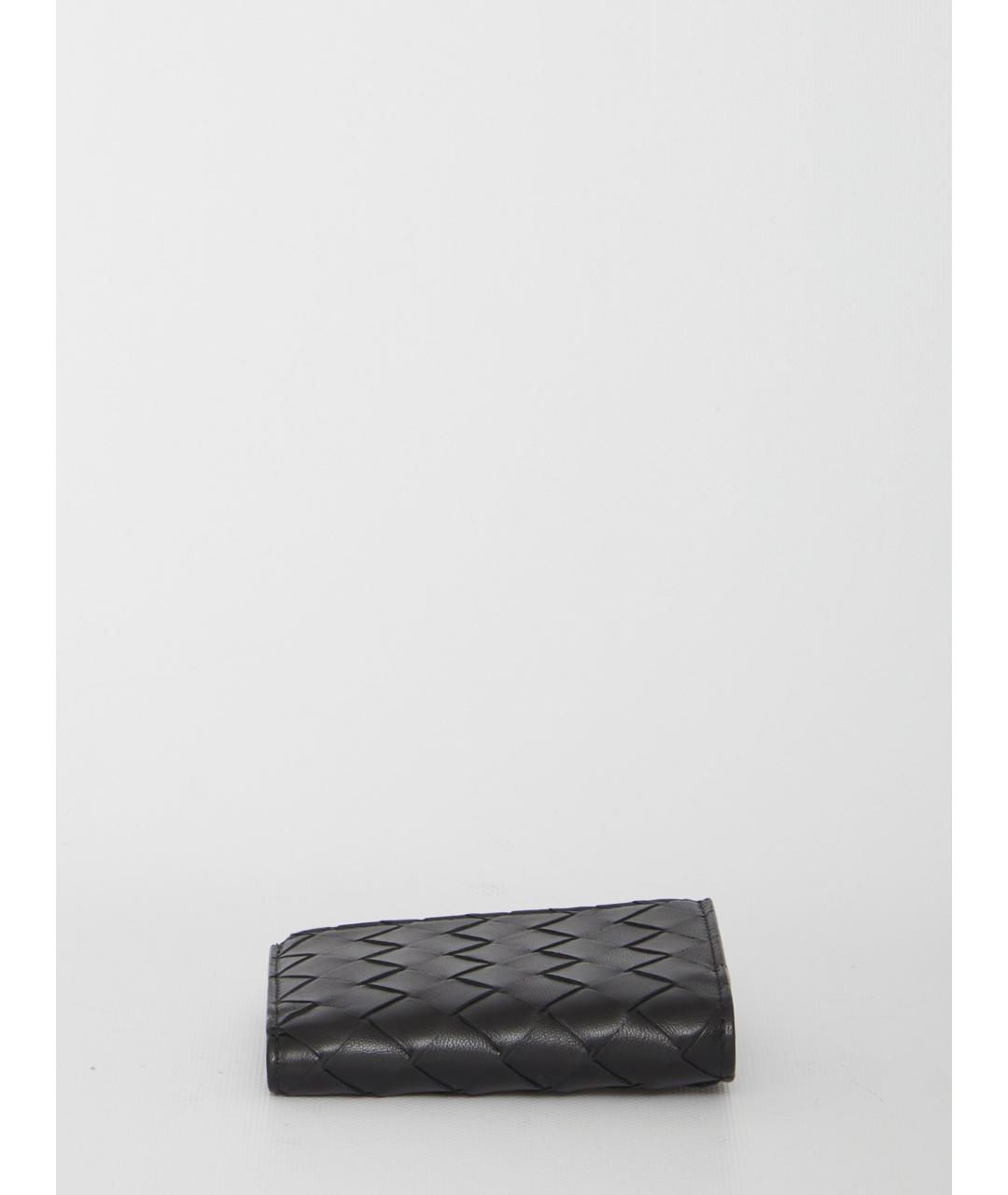 BOTTEGA VENETA Черный кожаный кошелек, фото 3