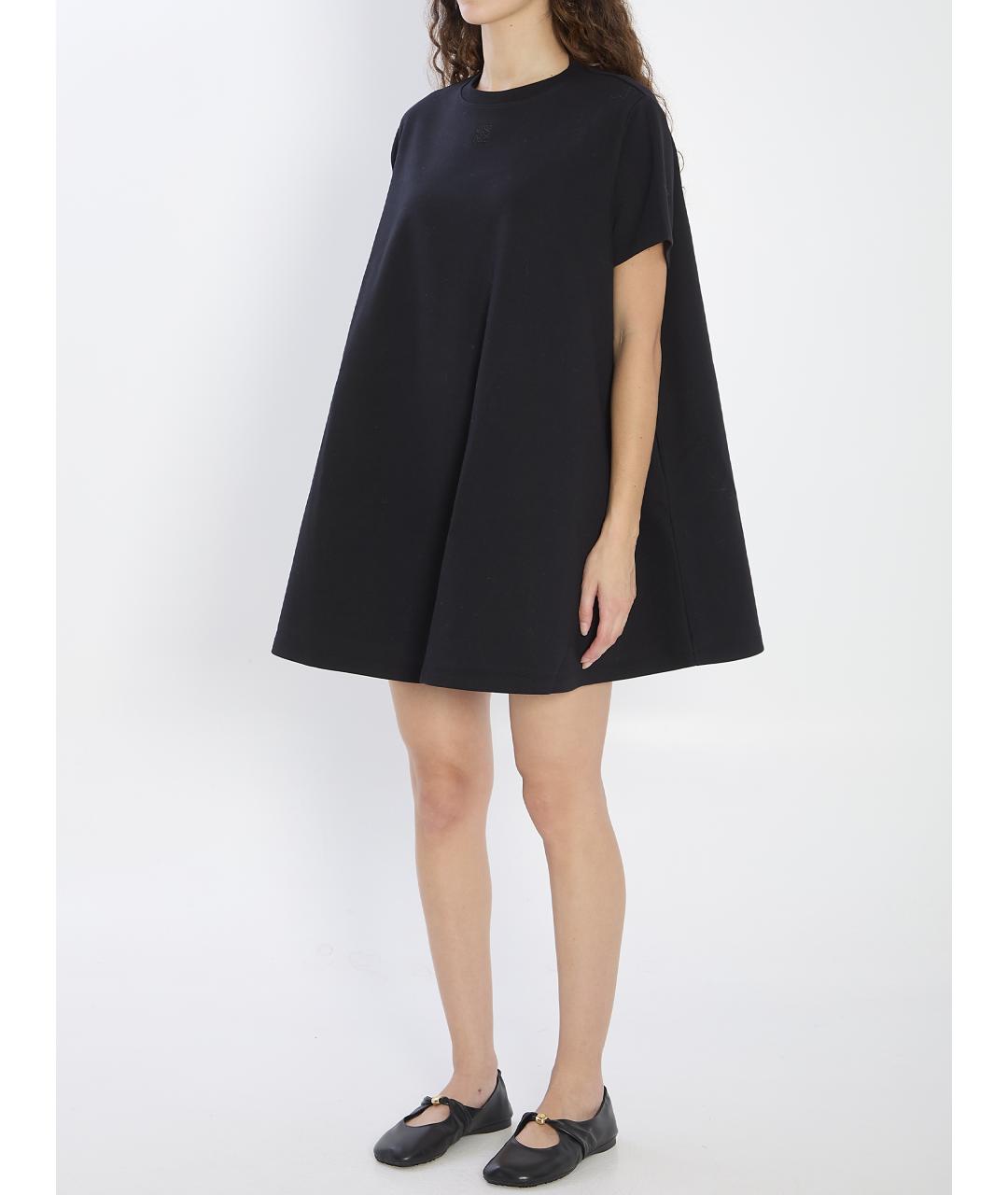 LOEWE Черное хлопковое повседневное платье, фото 3