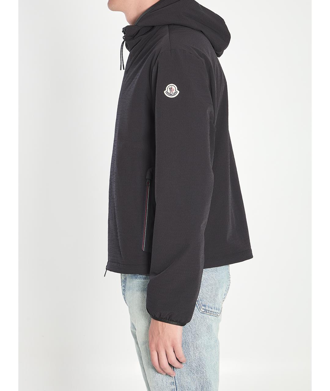MONCLER Черная синтетическая куртка, фото 3