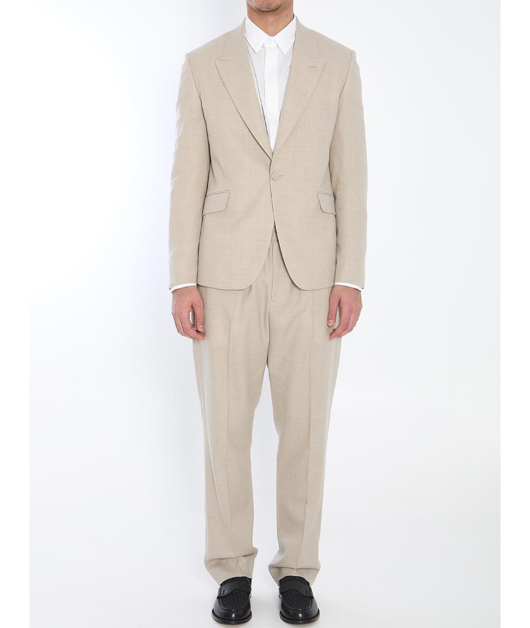 CHRISTIAN DIOR Бежевый шерстяной пиджак, фото 5