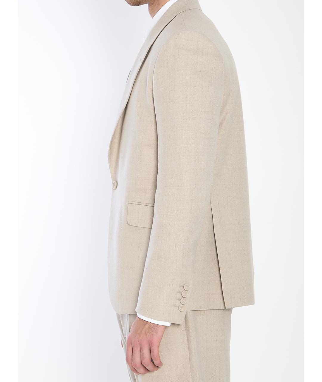 CHRISTIAN DIOR Бежевый шерстяной пиджак, фото 3