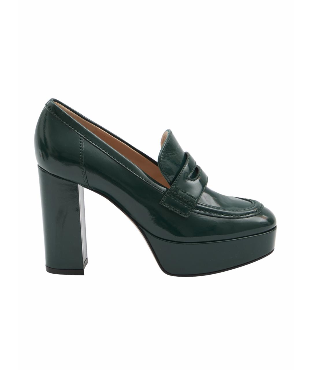GIANVITO ROSSI Зеленые кожаные туфли, фото 1