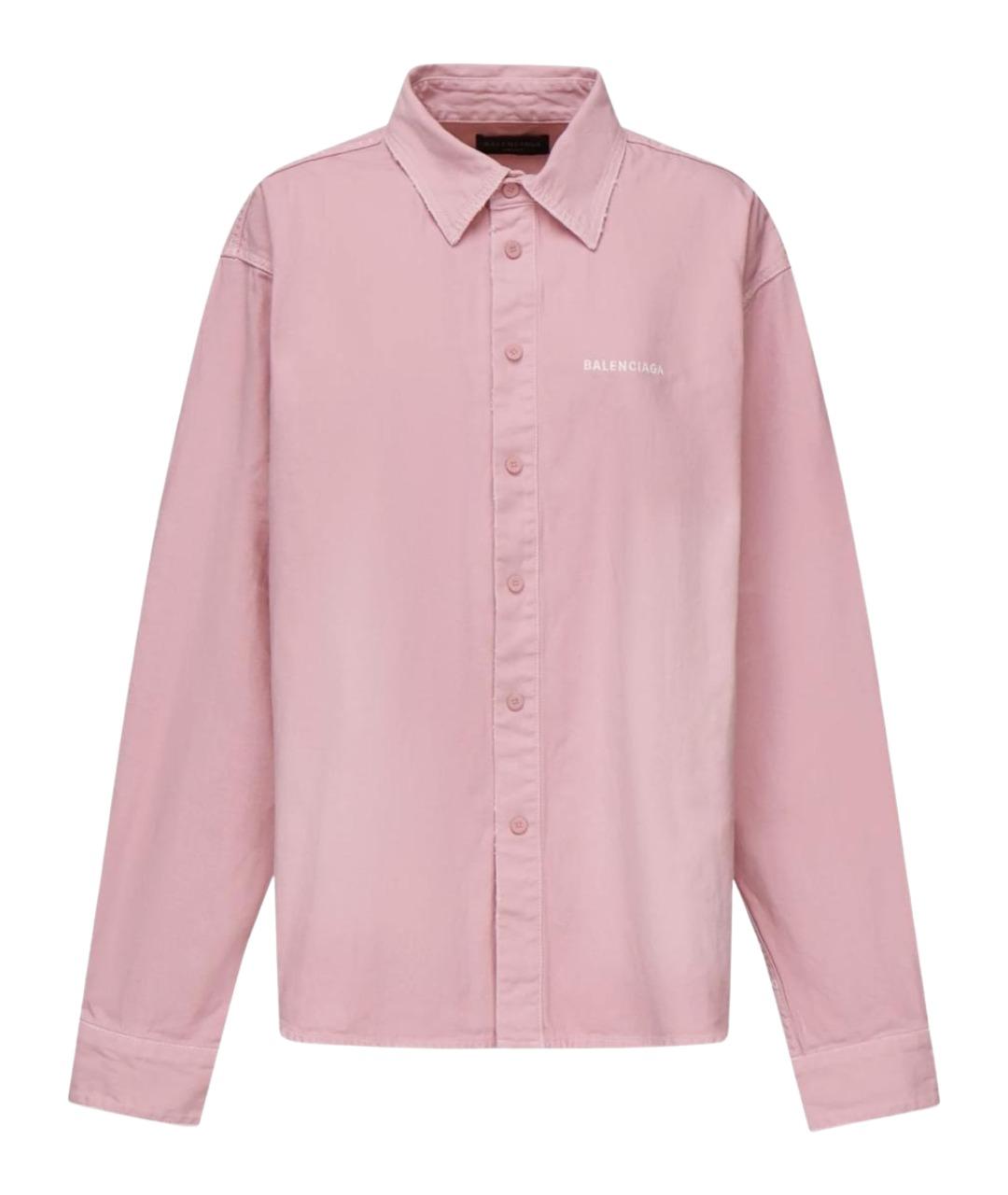 BALENCIAGA Розовая хлопковая рубашка, фото 1