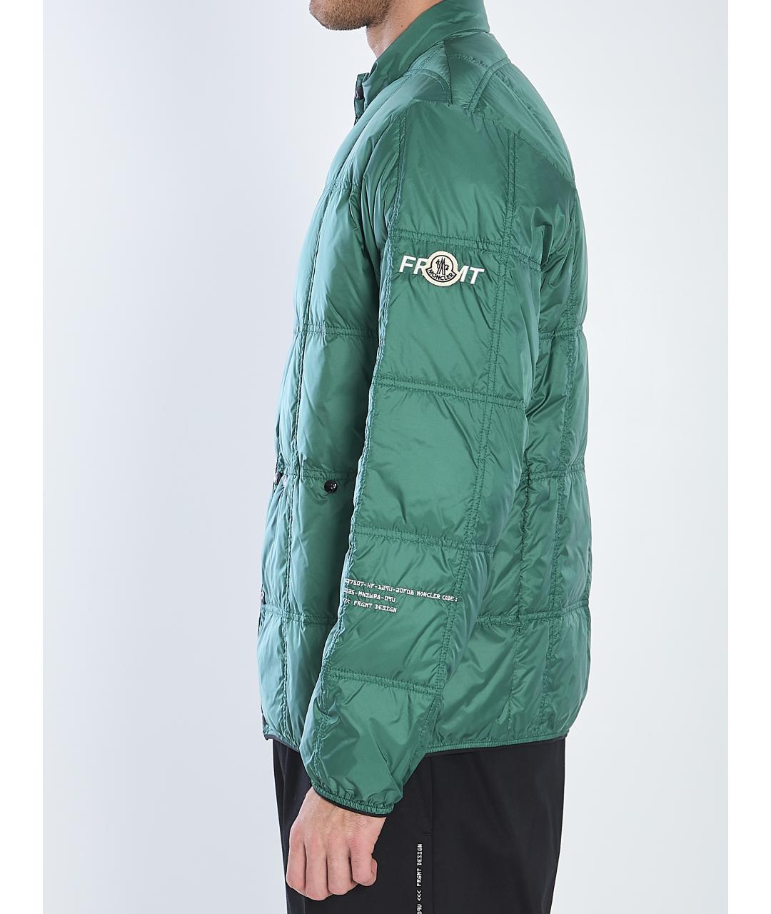 MONCLER Зеленая полиамидовая куртка, фото 4