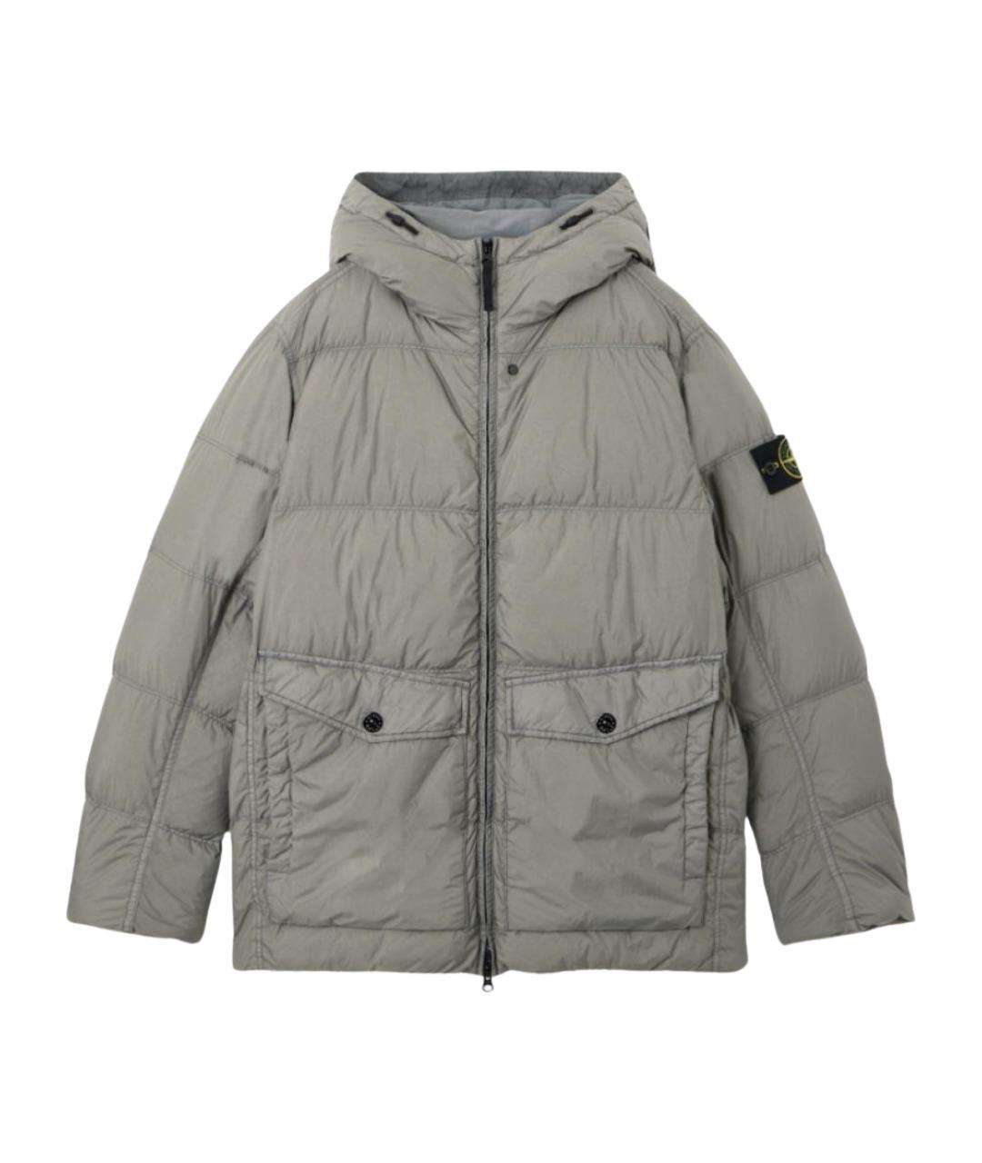 STONE ISLAND Серая синтетическая куртка, фото 1