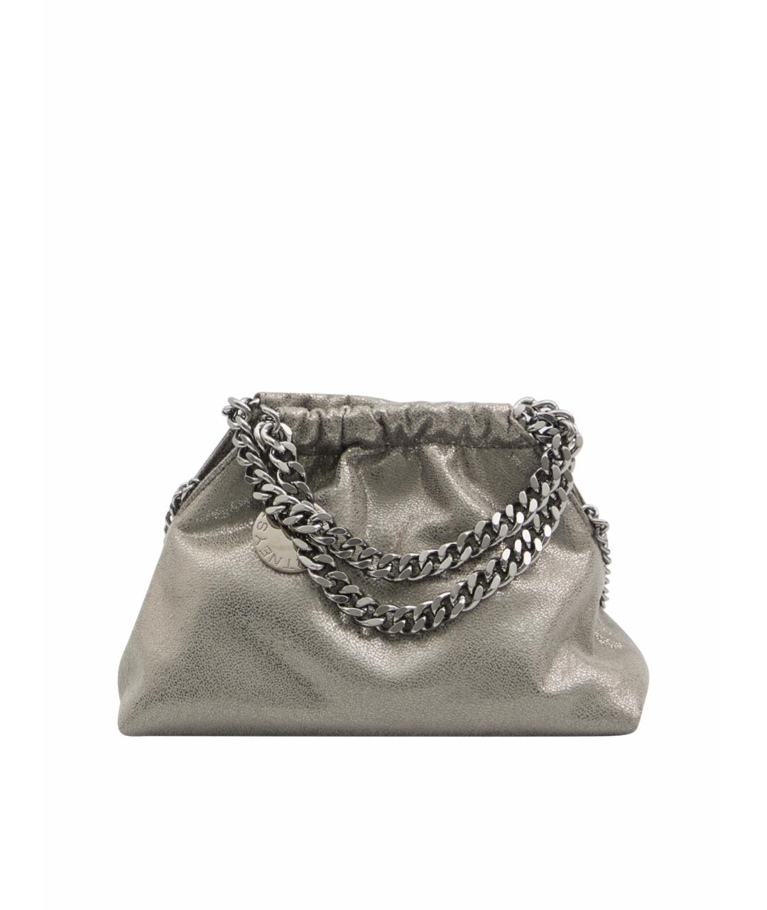 STELLA MCCARTNEY Серая синтетическая сумка с короткими ручками, фото 1