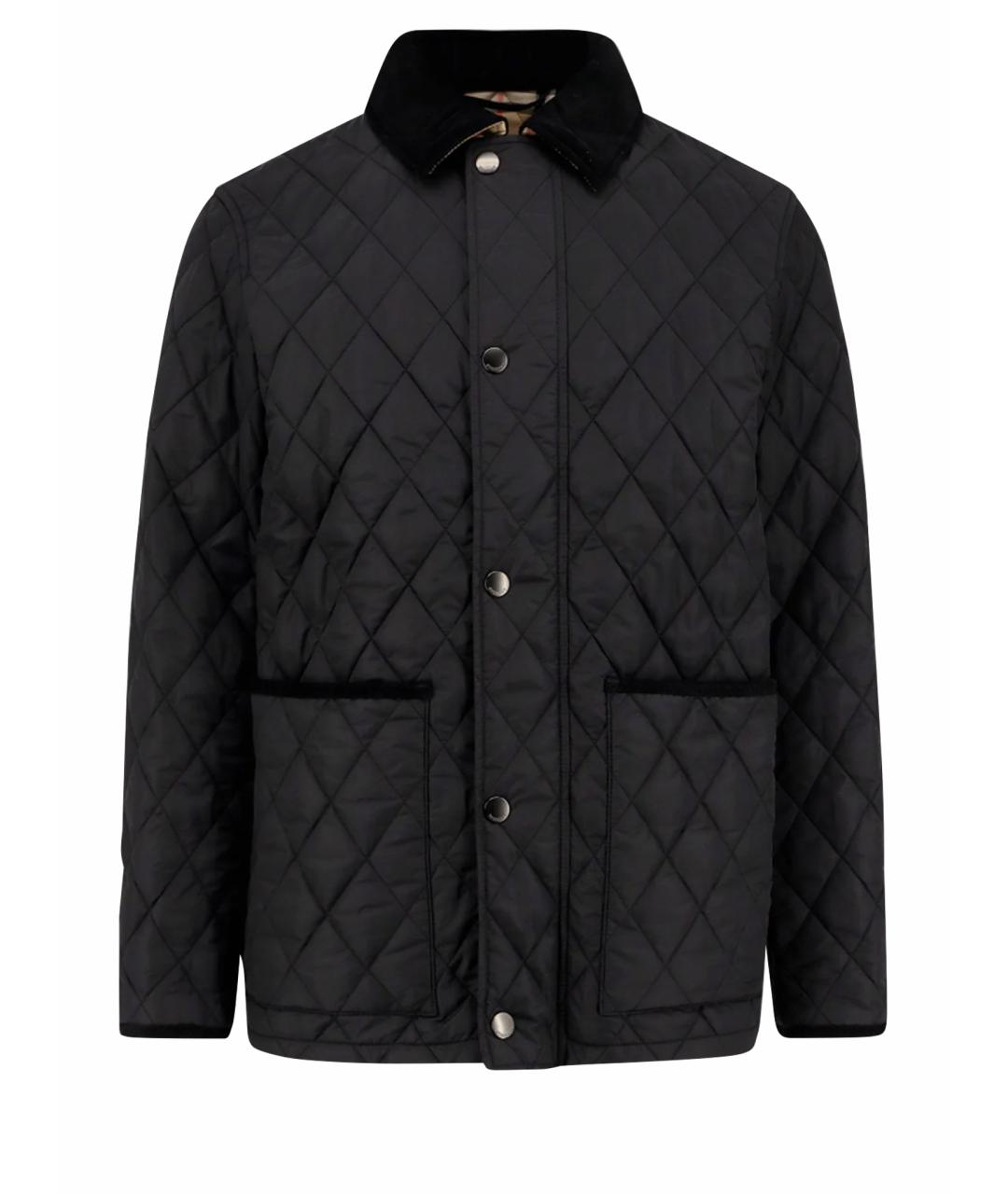 BURBERRY Черная полиэстеровая куртка, фото 1