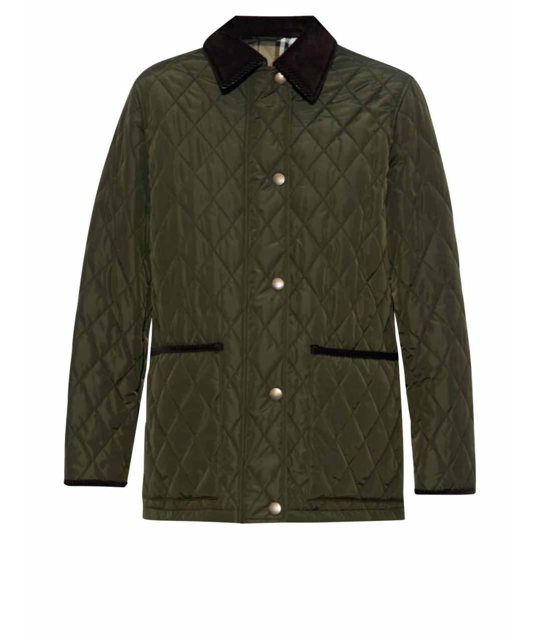 BURBERRY Зеленая синтетическая куртка, фото 1