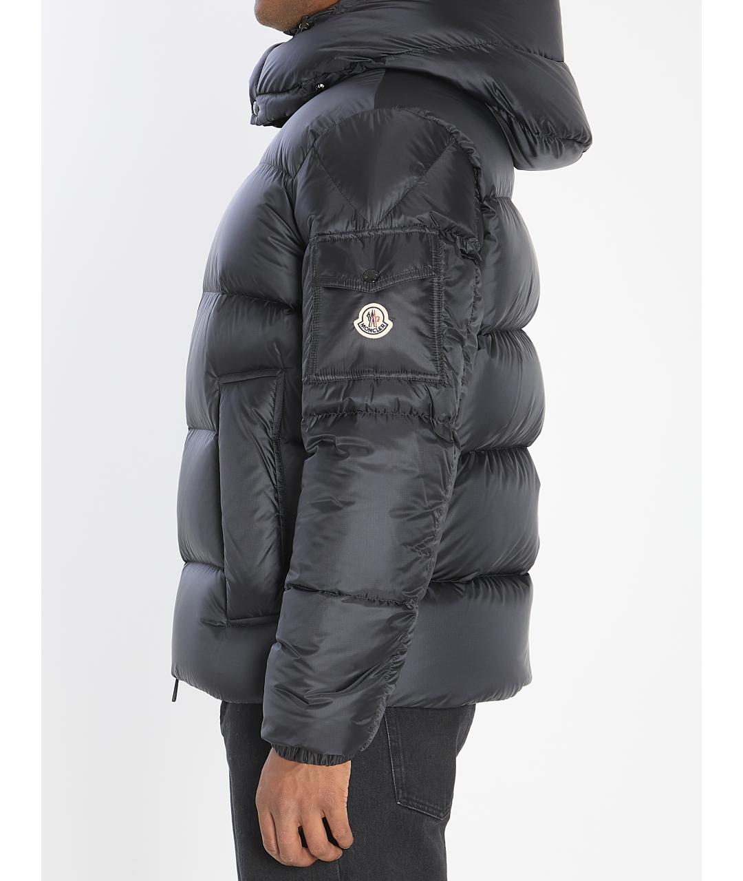 MONCLER Черная синтетическая куртка, фото 4