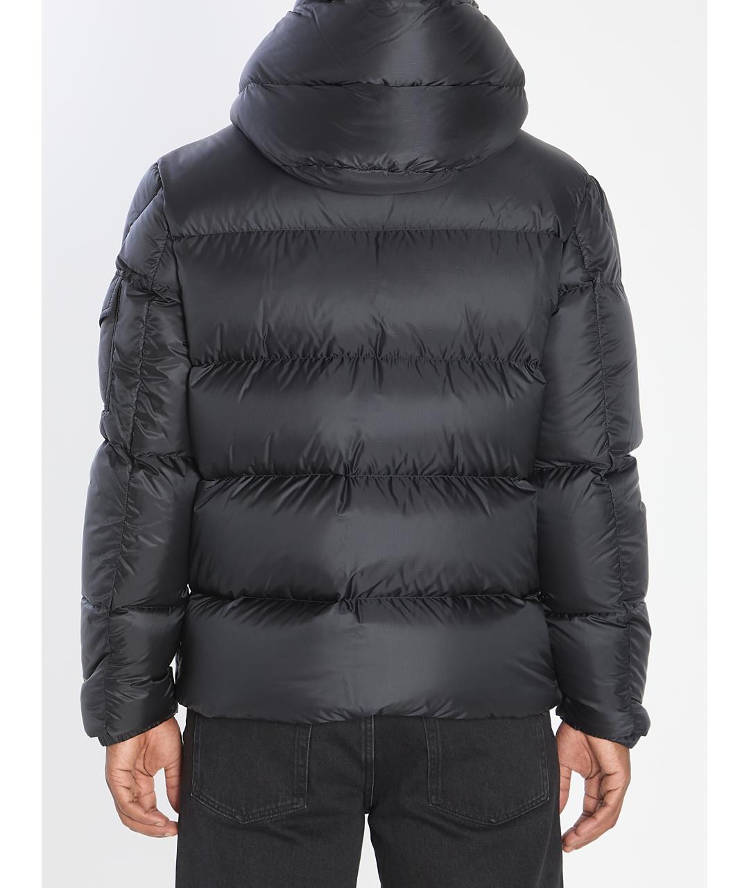 MONCLER Черная синтетическая куртка, фото 5