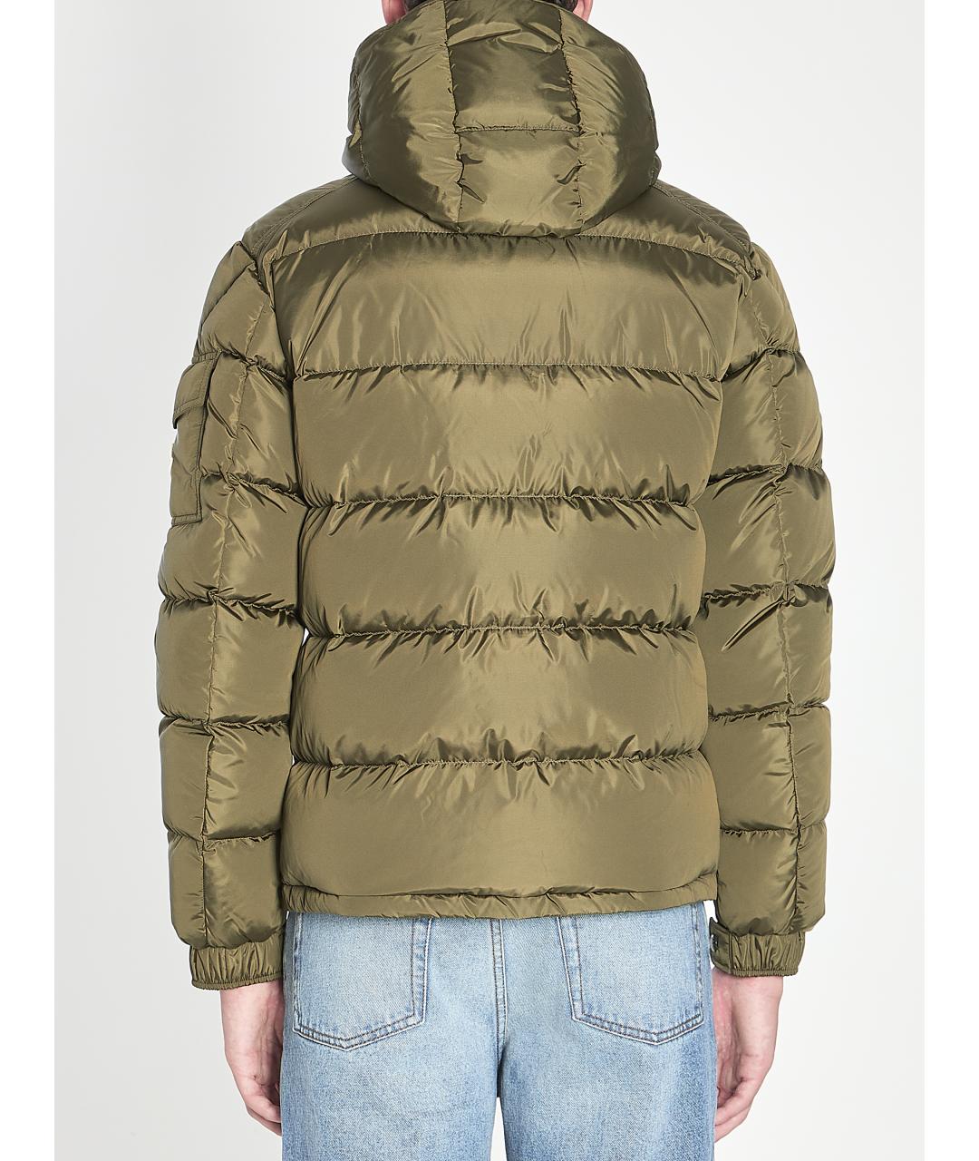 MONCLER Зеленая синтетическая куртка, фото 5