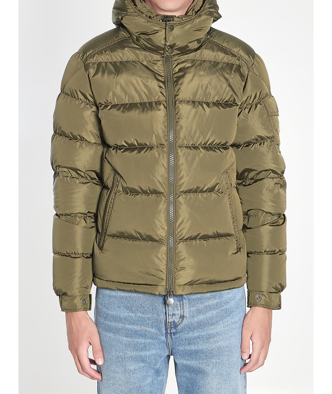 MONCLER Зеленая синтетическая куртка, фото 2